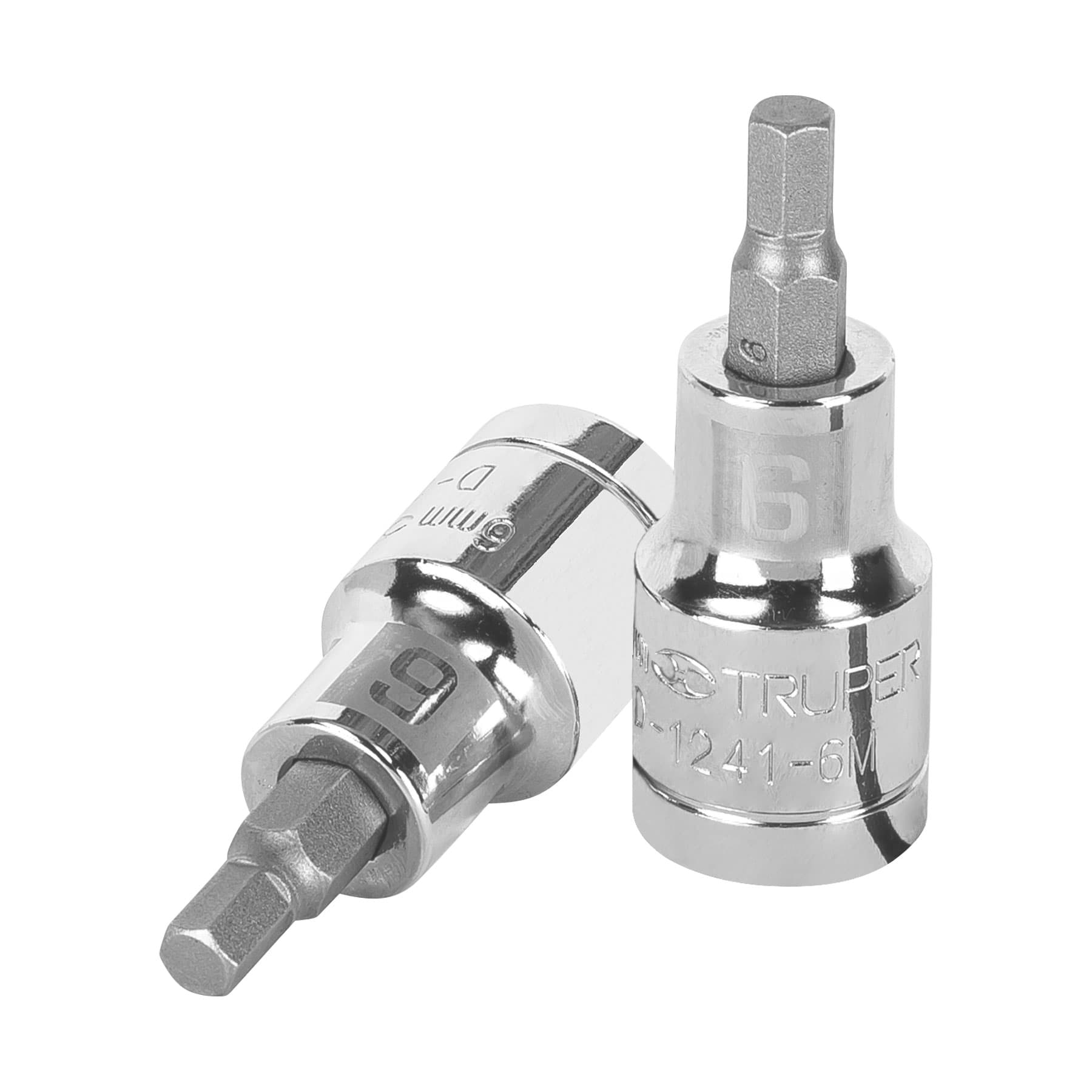 Dado punta hexagonal de 6 mm, cuadro 1/2", TRUPER