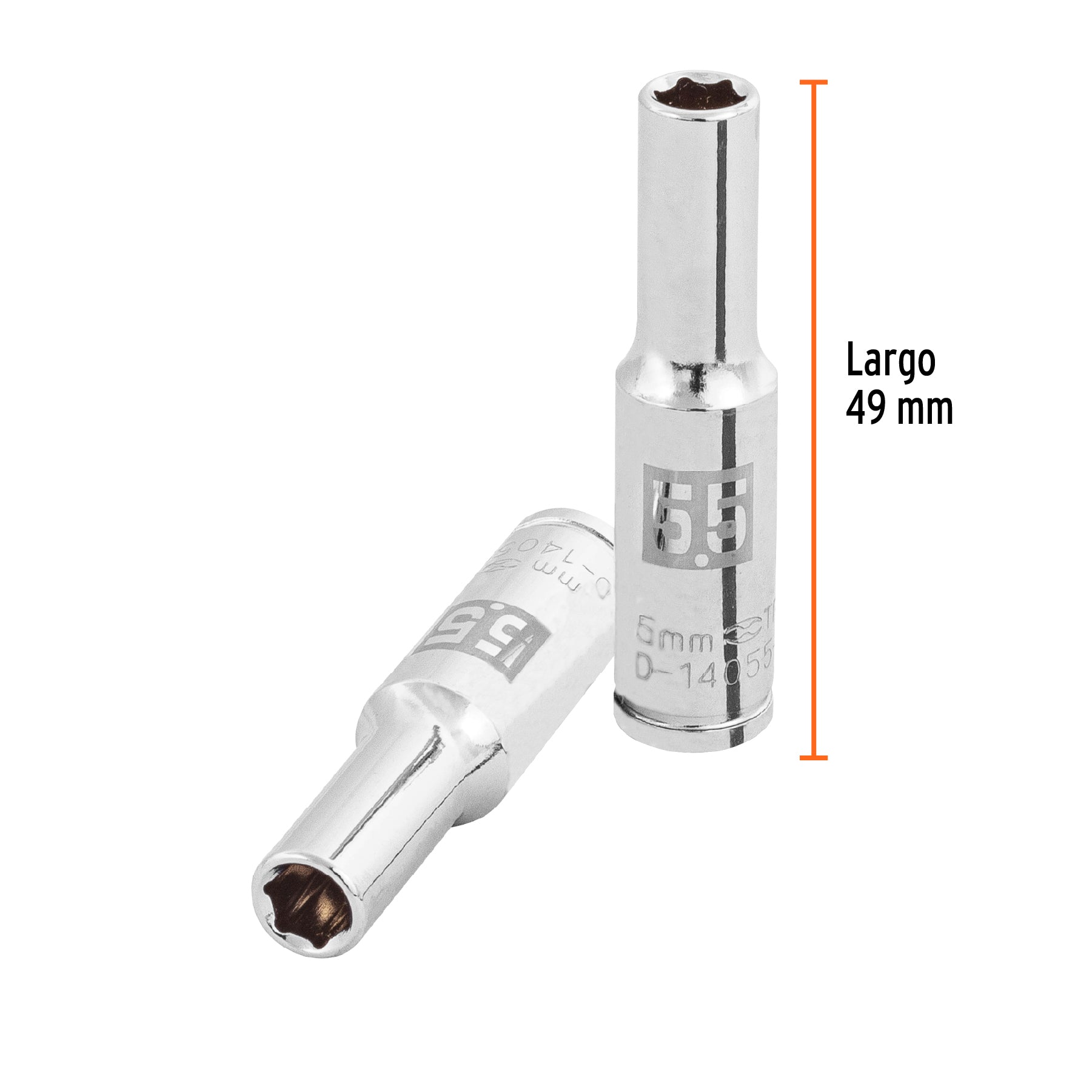 Dado largo de 5.5 mm, 6 puntas, cuadro 1/4", TRUPER