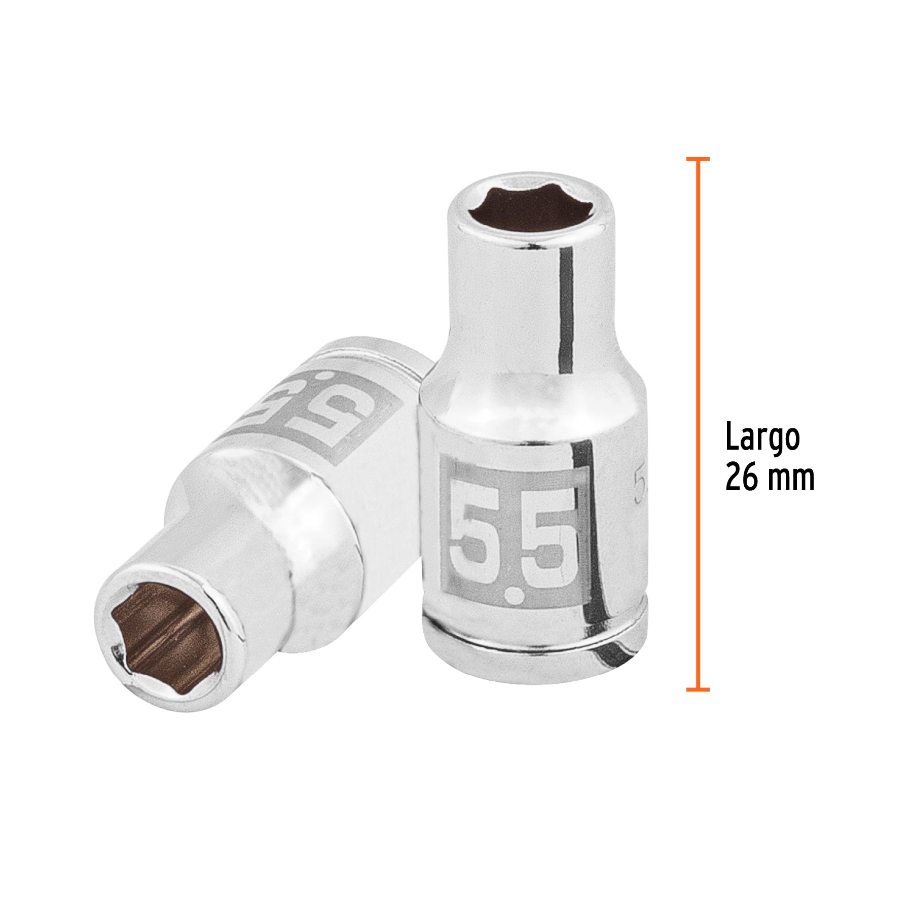 Dado de 5.5 mm, 6 puntas, cuadro 1/4", TRUPER
