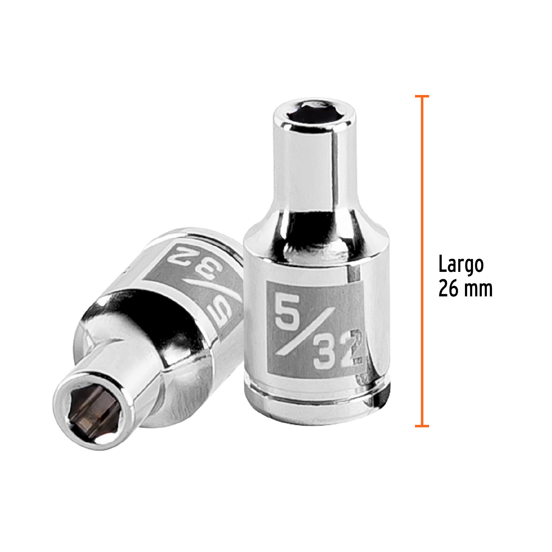 Dado de 5/32", 6 puntas, cuadro 1/4", TRUPER