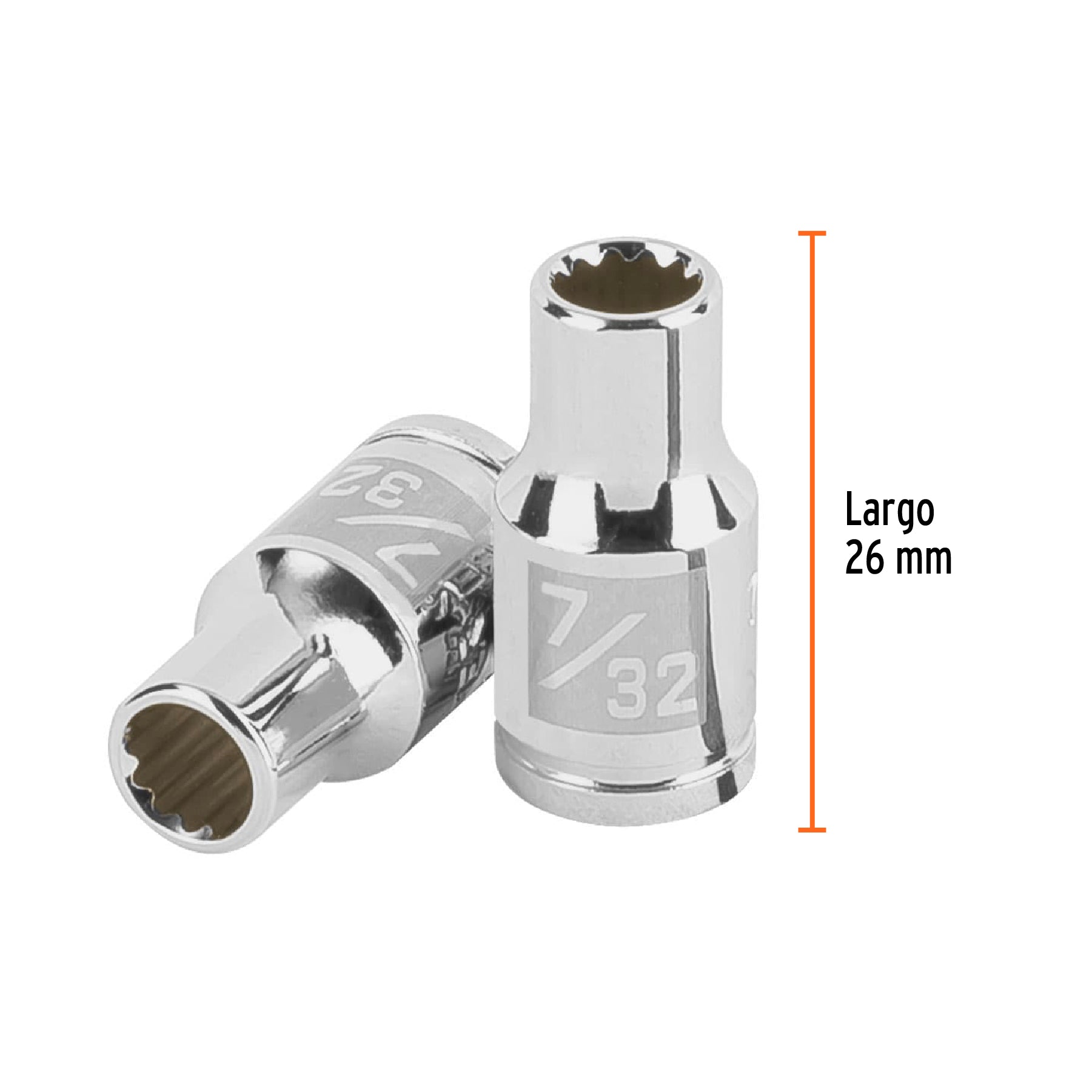 Dado de 7/32", 12 puntas, cuadro 1/4", TRUPER
