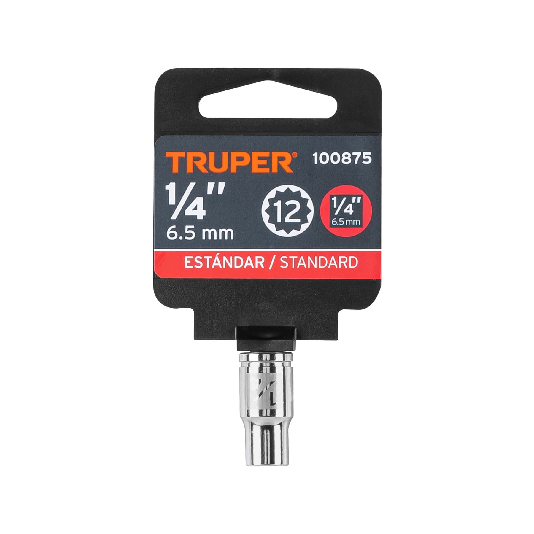 Dado de 1/4", 12 puntas, cuadro 1/4", TRUPER