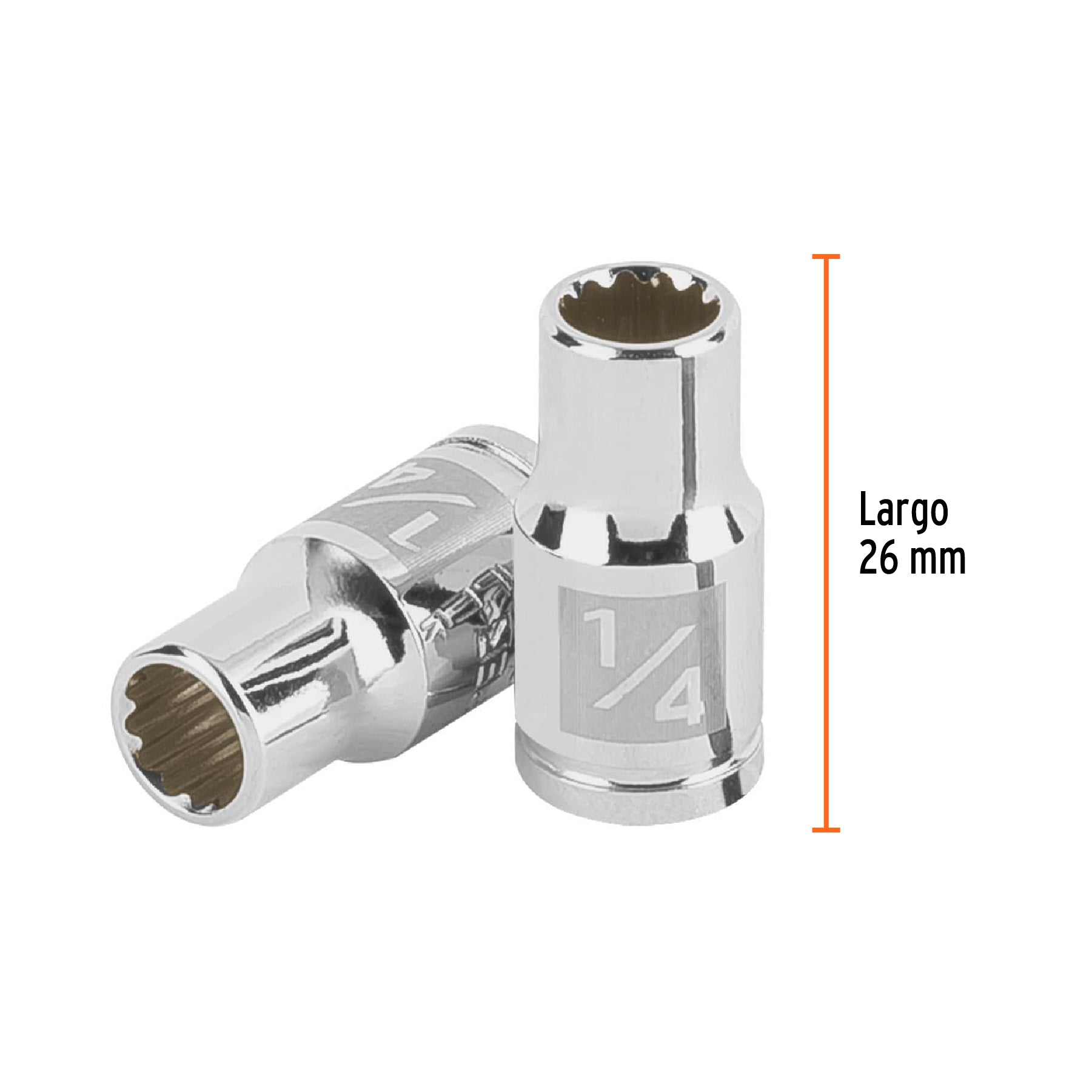 Dado de 1/4", 12 puntas, cuadro 1/4", TRUPER