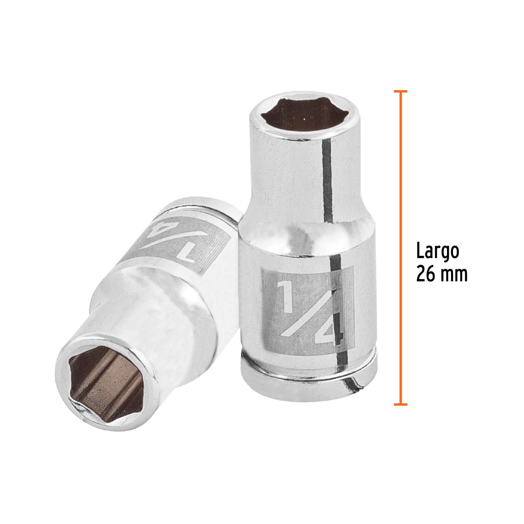Dado de 1/4", 6 puntas, cuadro 1/4", TRUPER