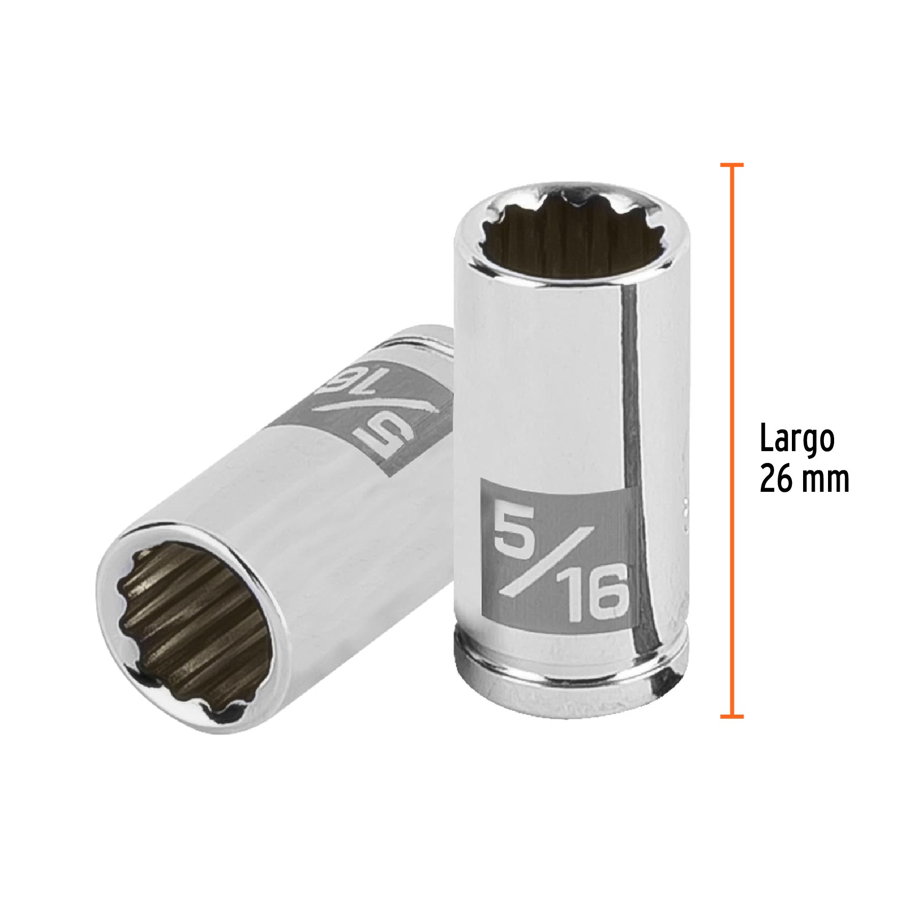 Dado de 5/16", 12 puntas, cuadro 1/4", TRUPER