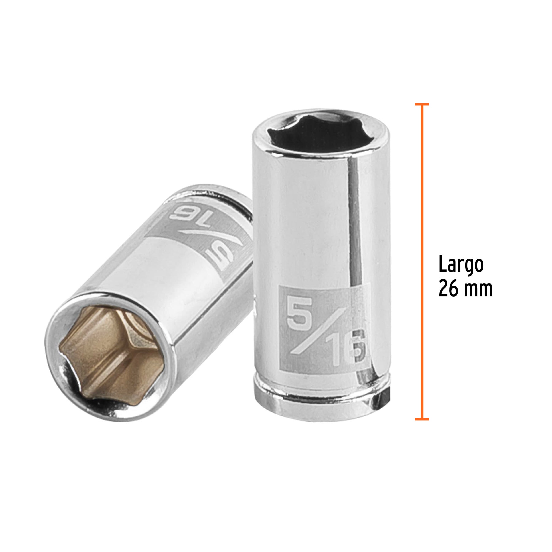 Dado de 5/16", 6 puntas, cuadro 1/4", TRUPER