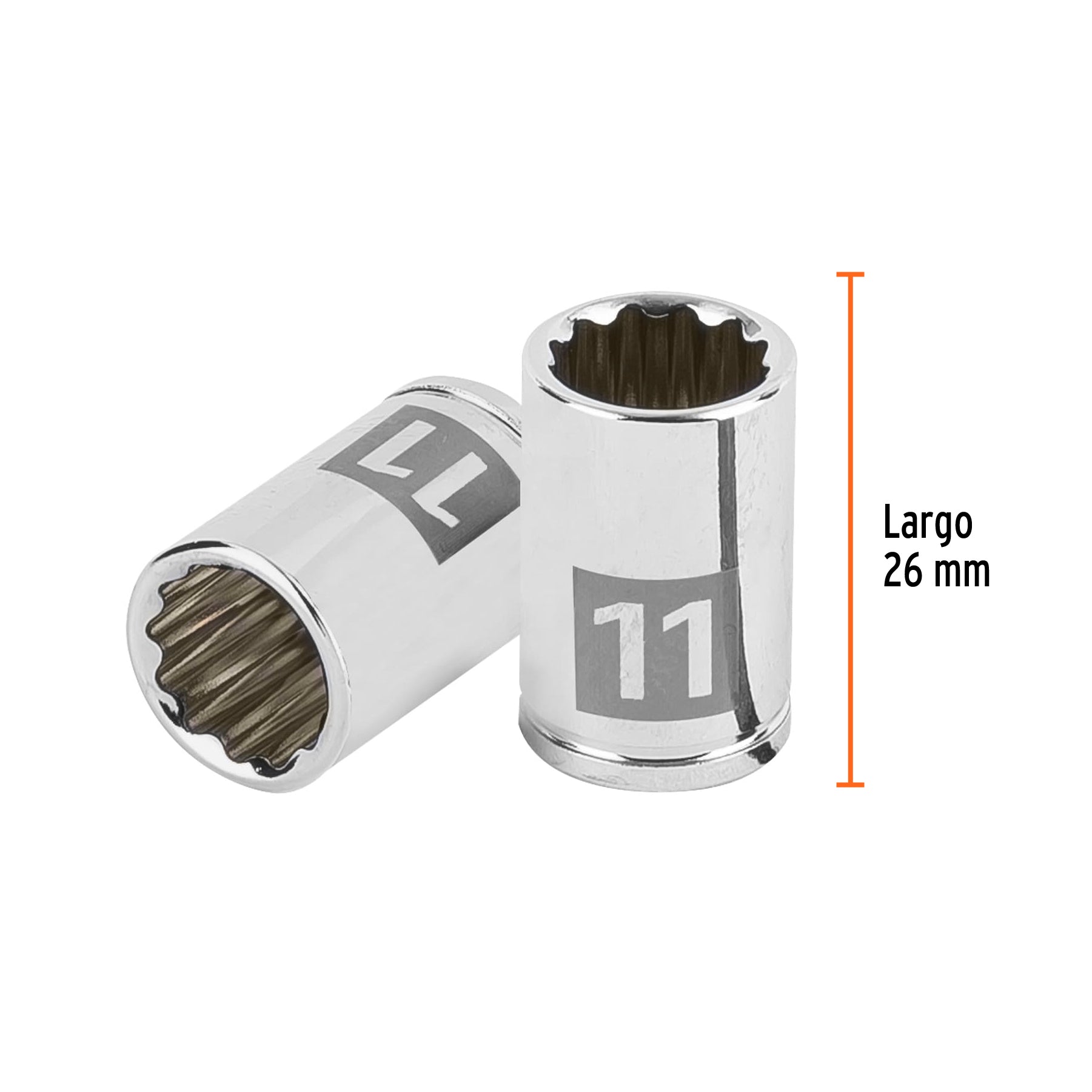 Dado de 11 mm, 12 puntas, cuadro 1/4", TRUPER
