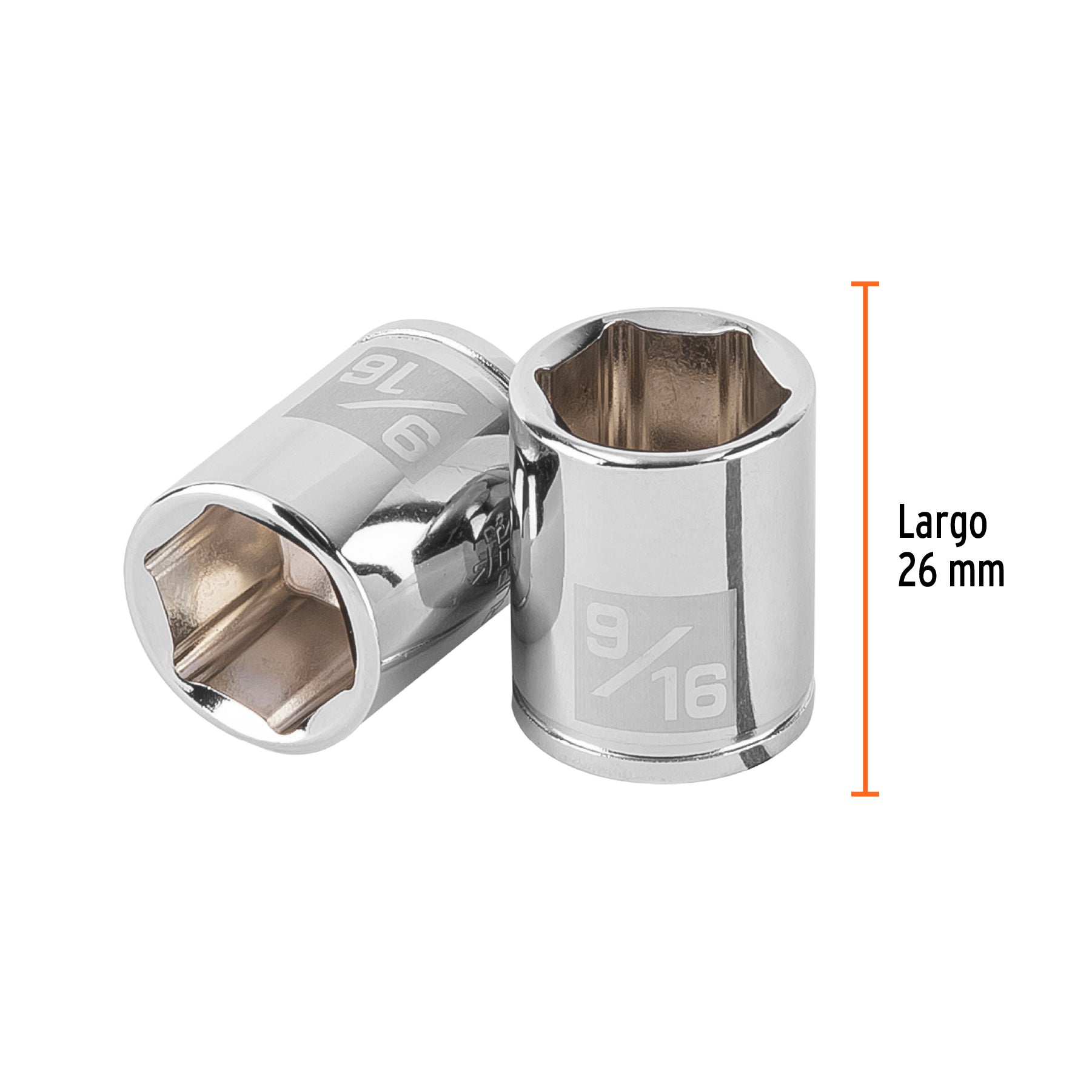 Dado de 9/16", 6 puntas, cuadro 1/4", TRUPER