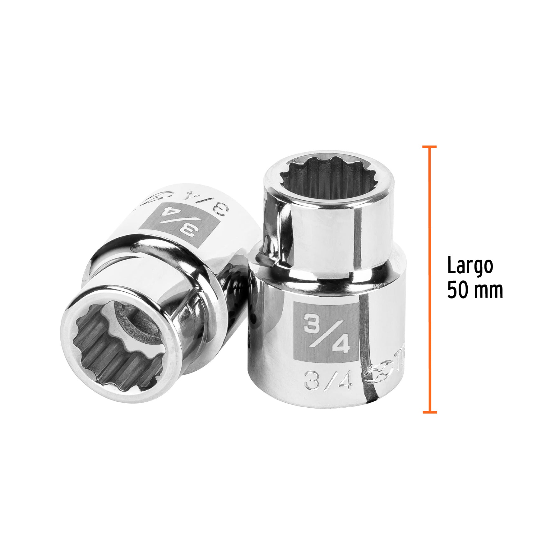 Dado de 3/4", 12 puntas, cuadro 3/4", TRUPER