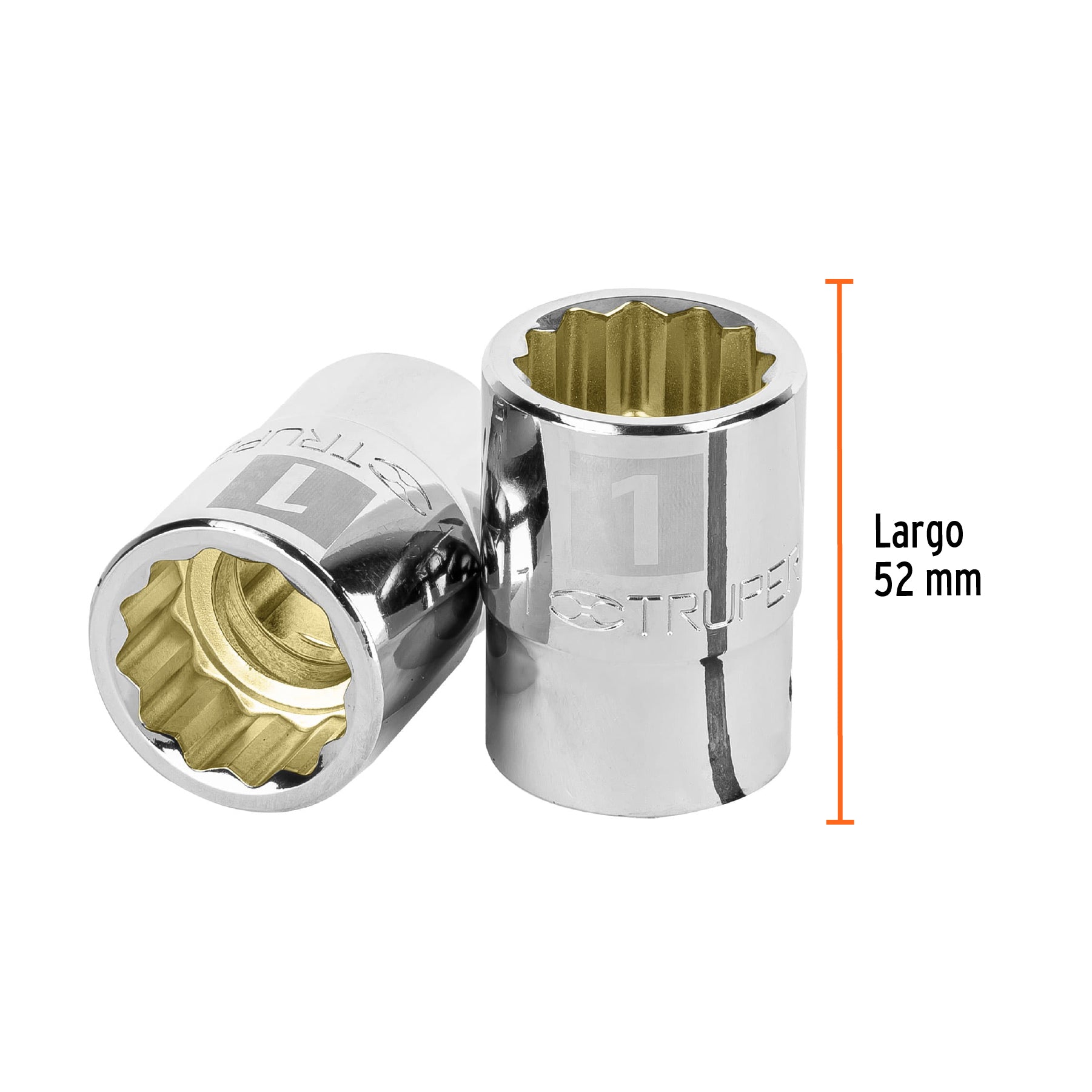 Dado de 1", 12 puntas, cuadro 3/4", TRUPER
