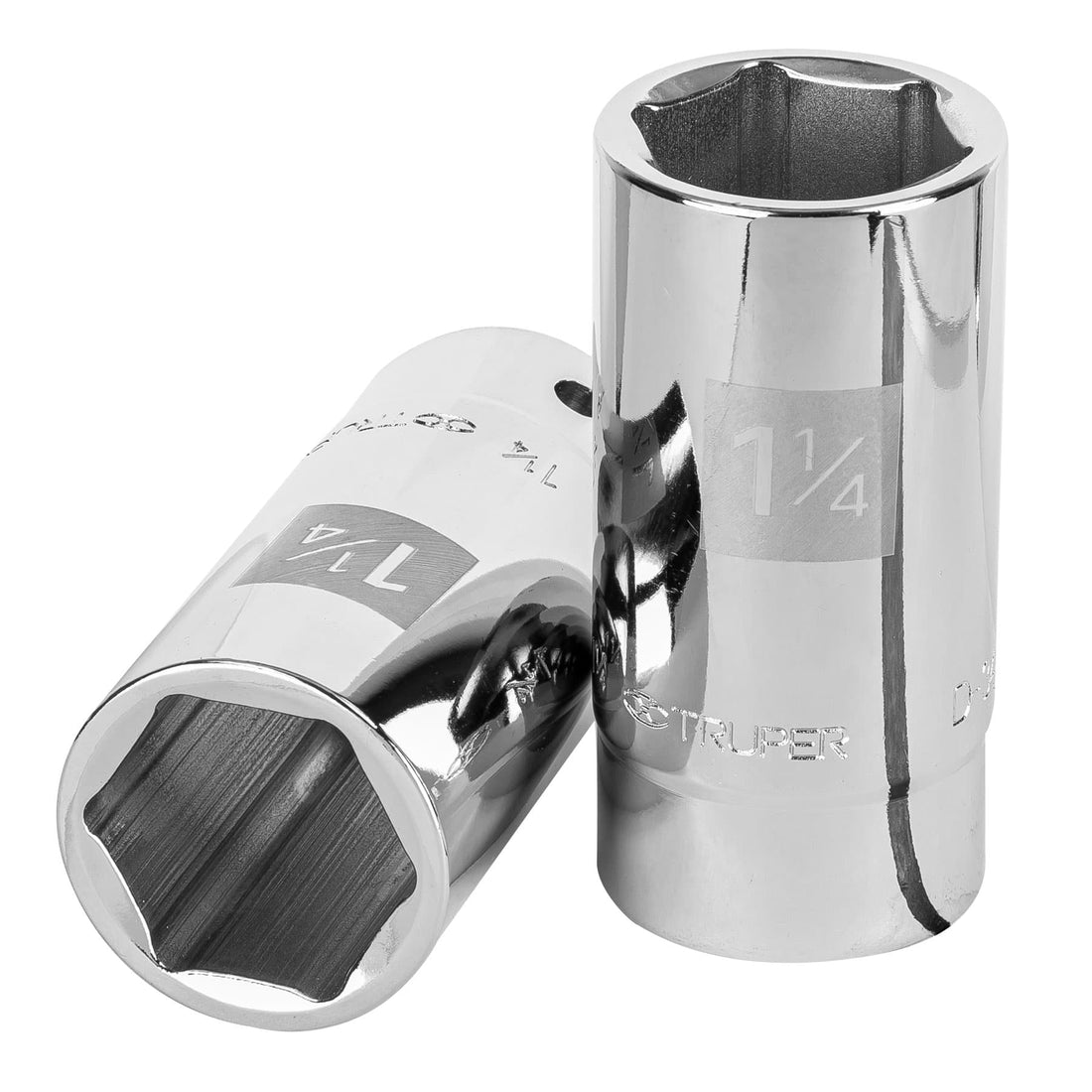 Dado largo de 1-1/4", 6 puntas, cuadro 3/4", TRUPER