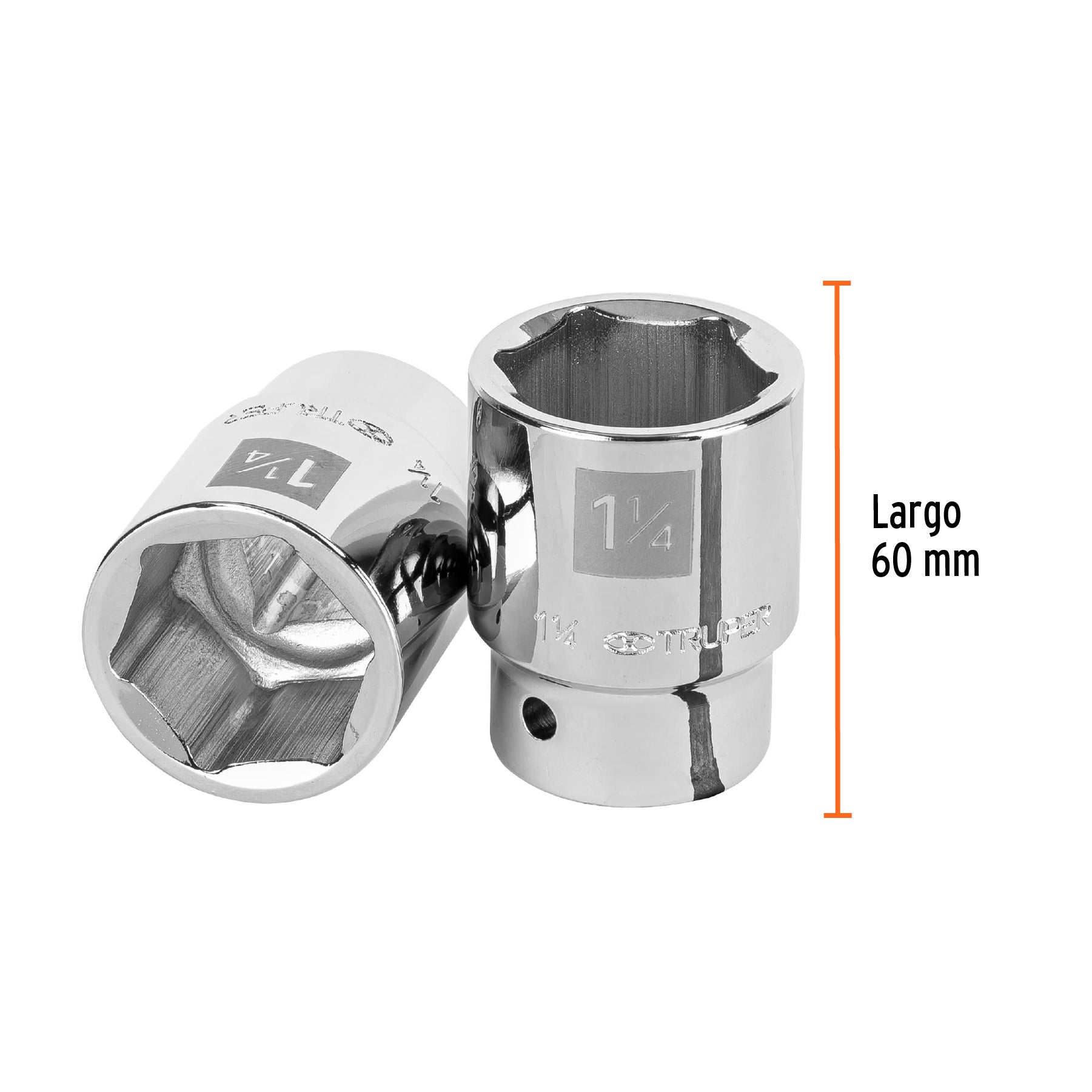 Dado de 1-1/4", 6 puntas, cuadro 3/4", TRUPER