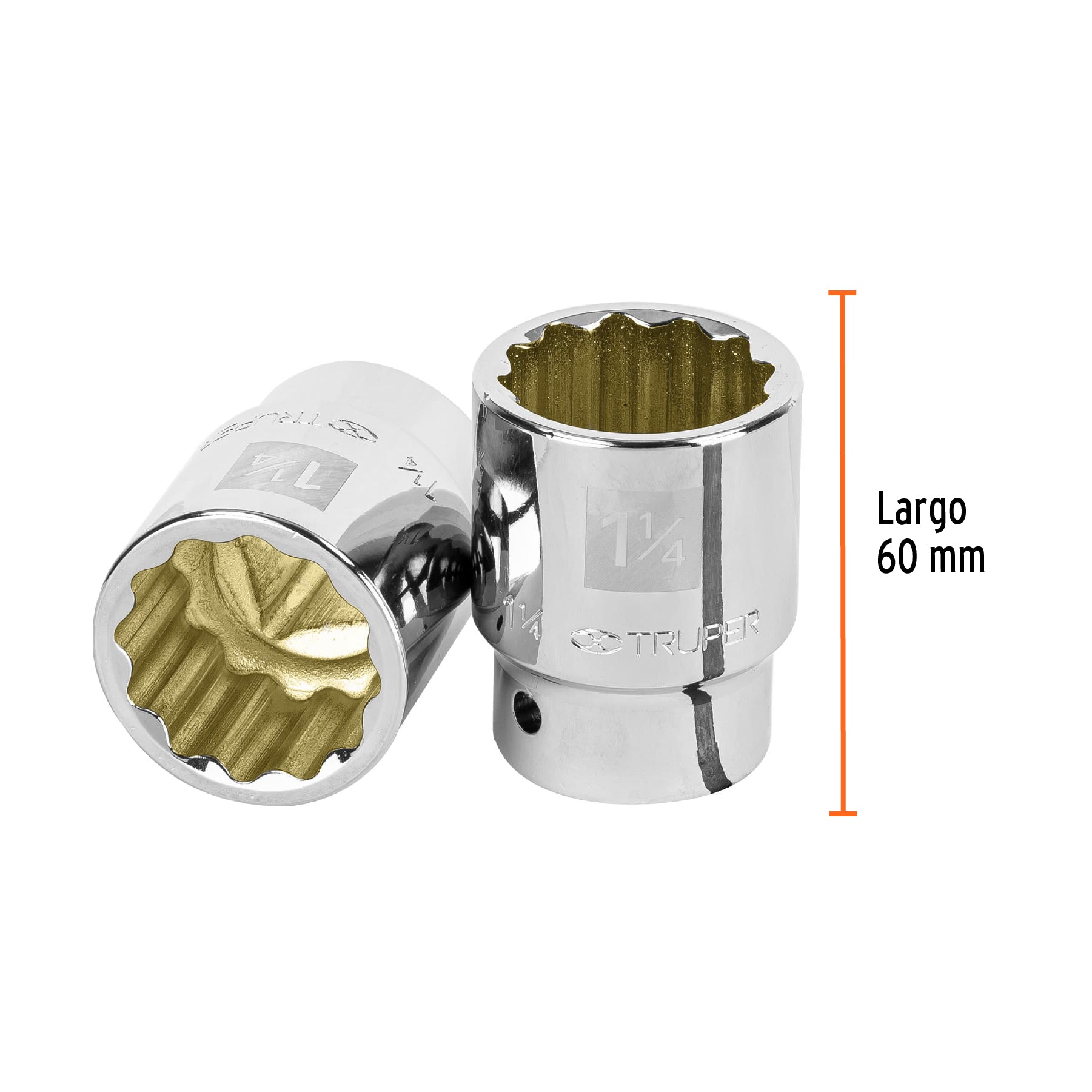 Dado de 1-1/4", 12 puntas, cuadro 3/4", TRUPER