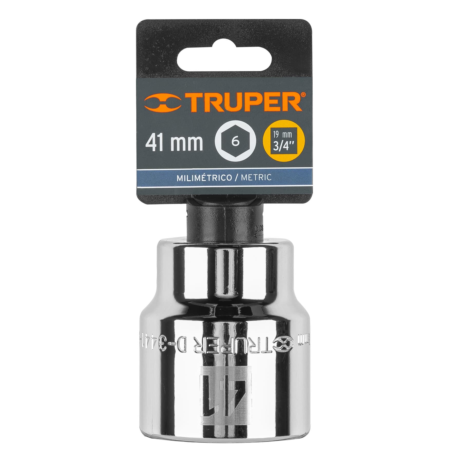 Dado de 41 mm, 6 puntas, cuadro 3/4", TRUPER