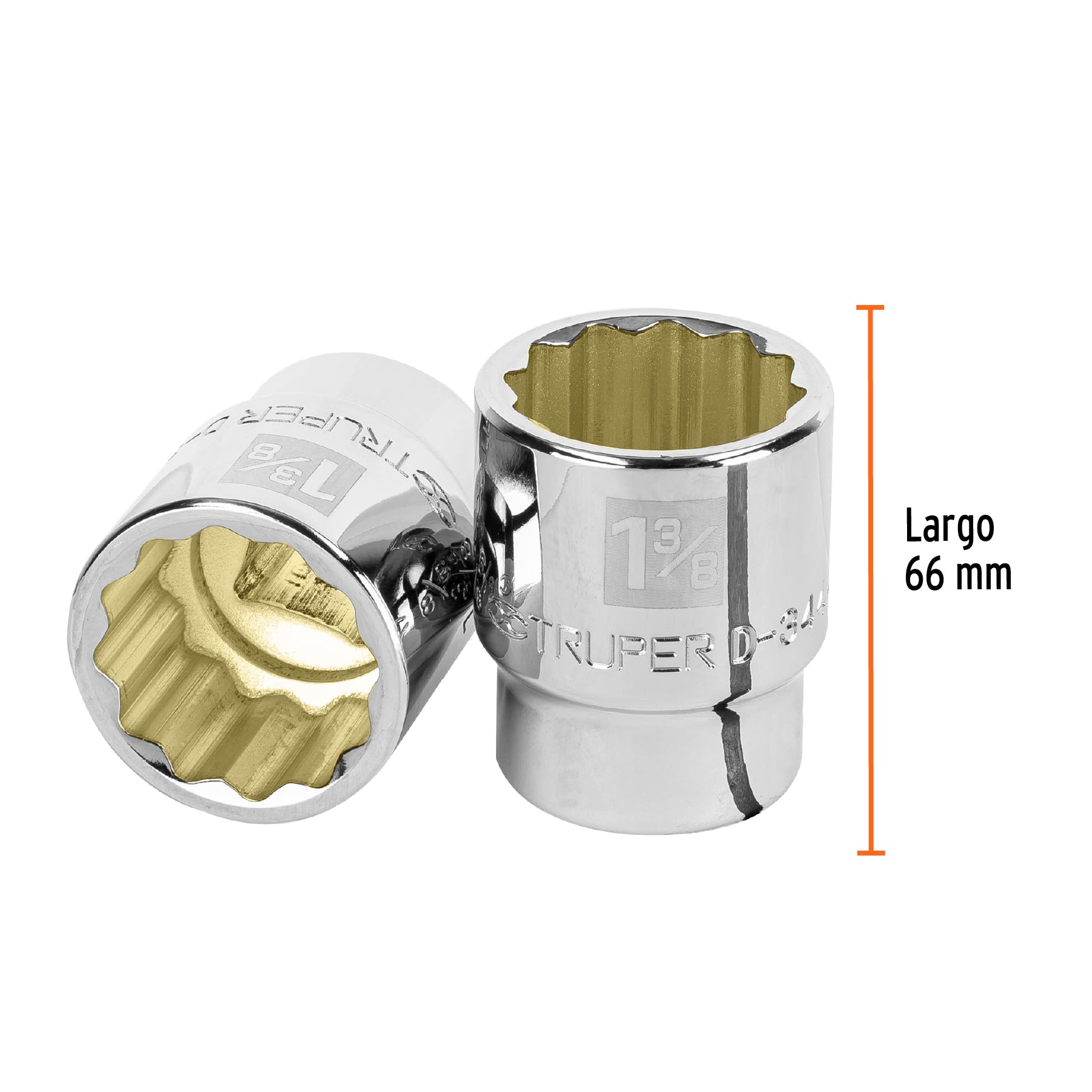 Dado de 1-3/8", 12 puntas, cuadro 3/4", TRUPER
