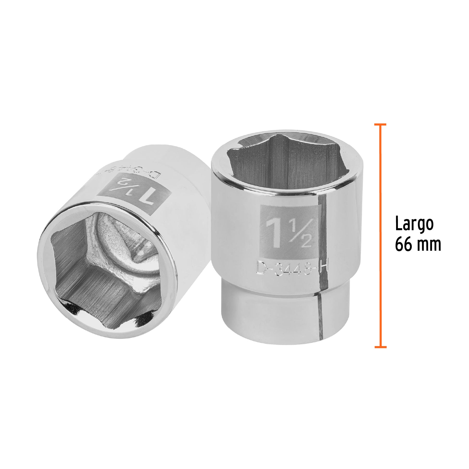 Dado de 1-1/2", 6 puntas, cuadro 3/4", TRUPER