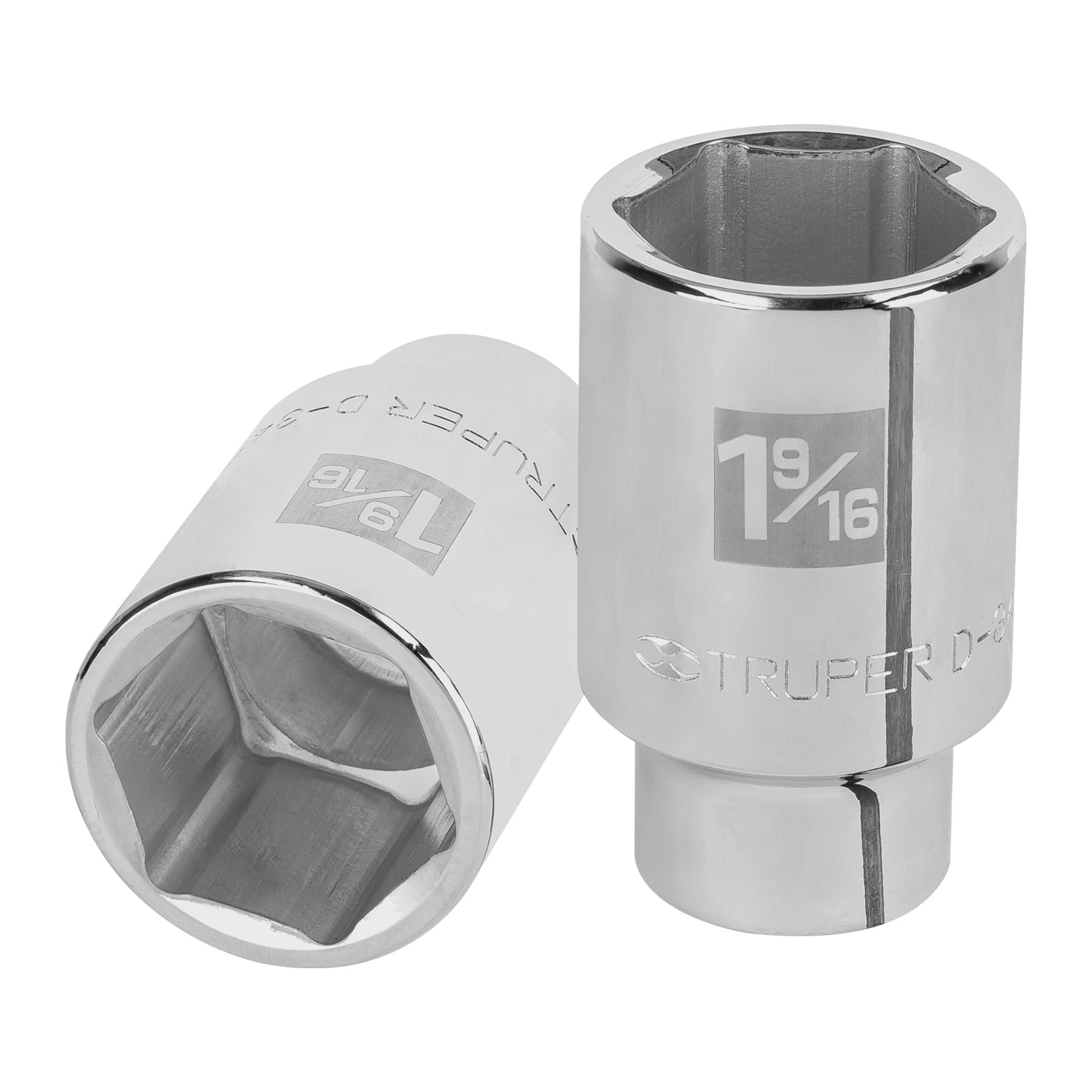 Dado largo de 1-9/16", 6 puntas, cuadro 3/4", TRUPER