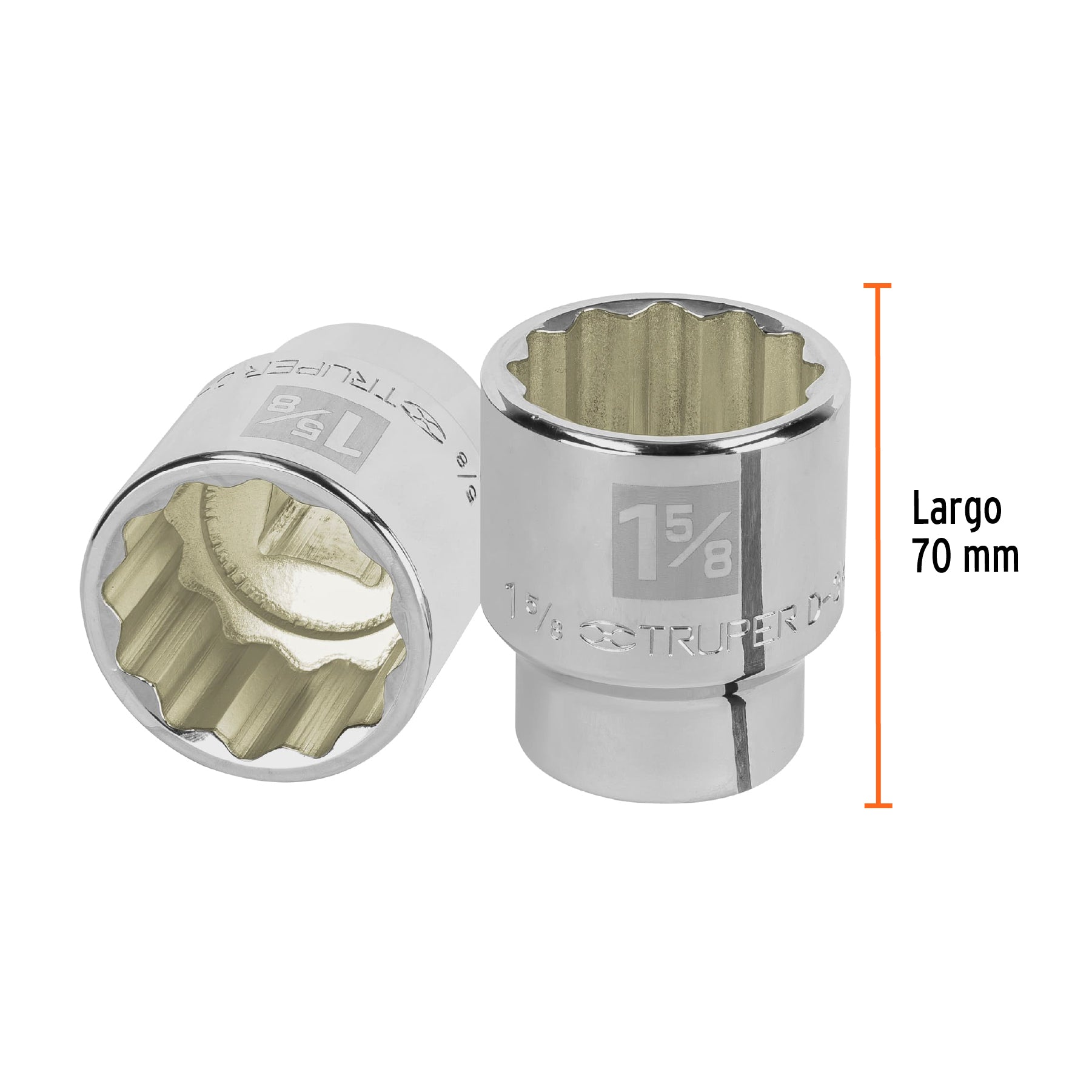 Dado de 1-5/8", 12 puntas, cuadro 3/4", TRUPER