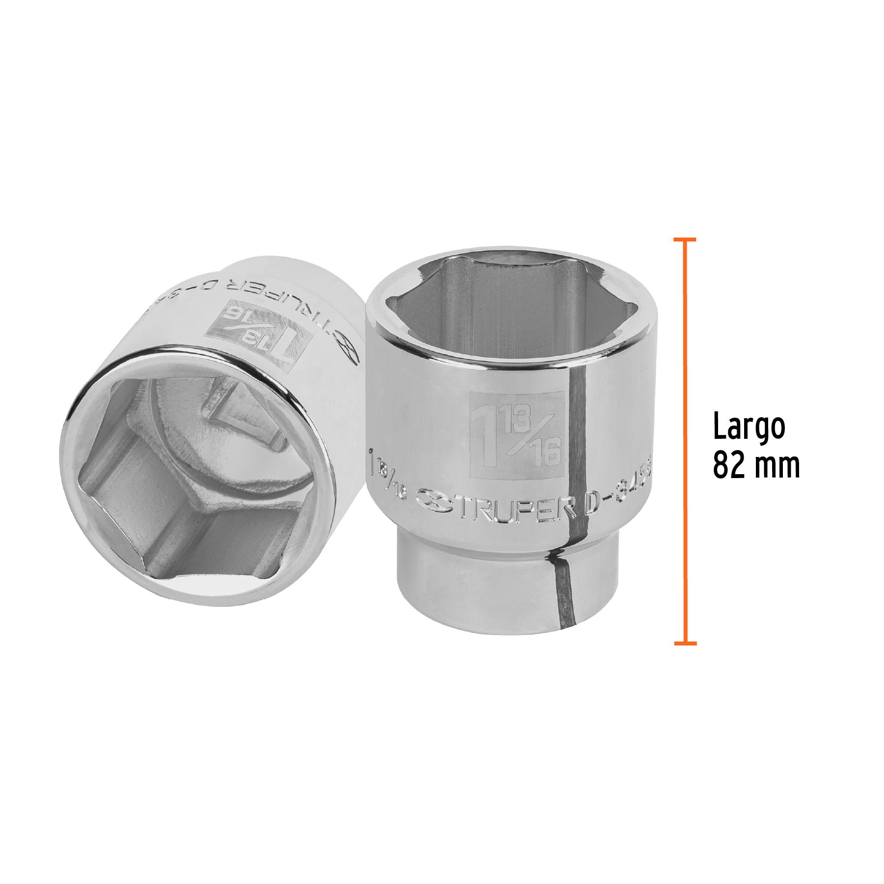 Dado de 1-13/16", 6 puntas, cuadro 3/4", TRUPER