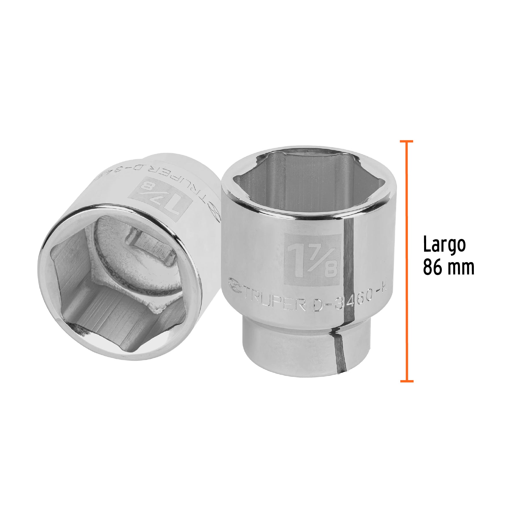 Dado de 1-7/8", 6 puntas, cuadro 3/4", TRUPER
