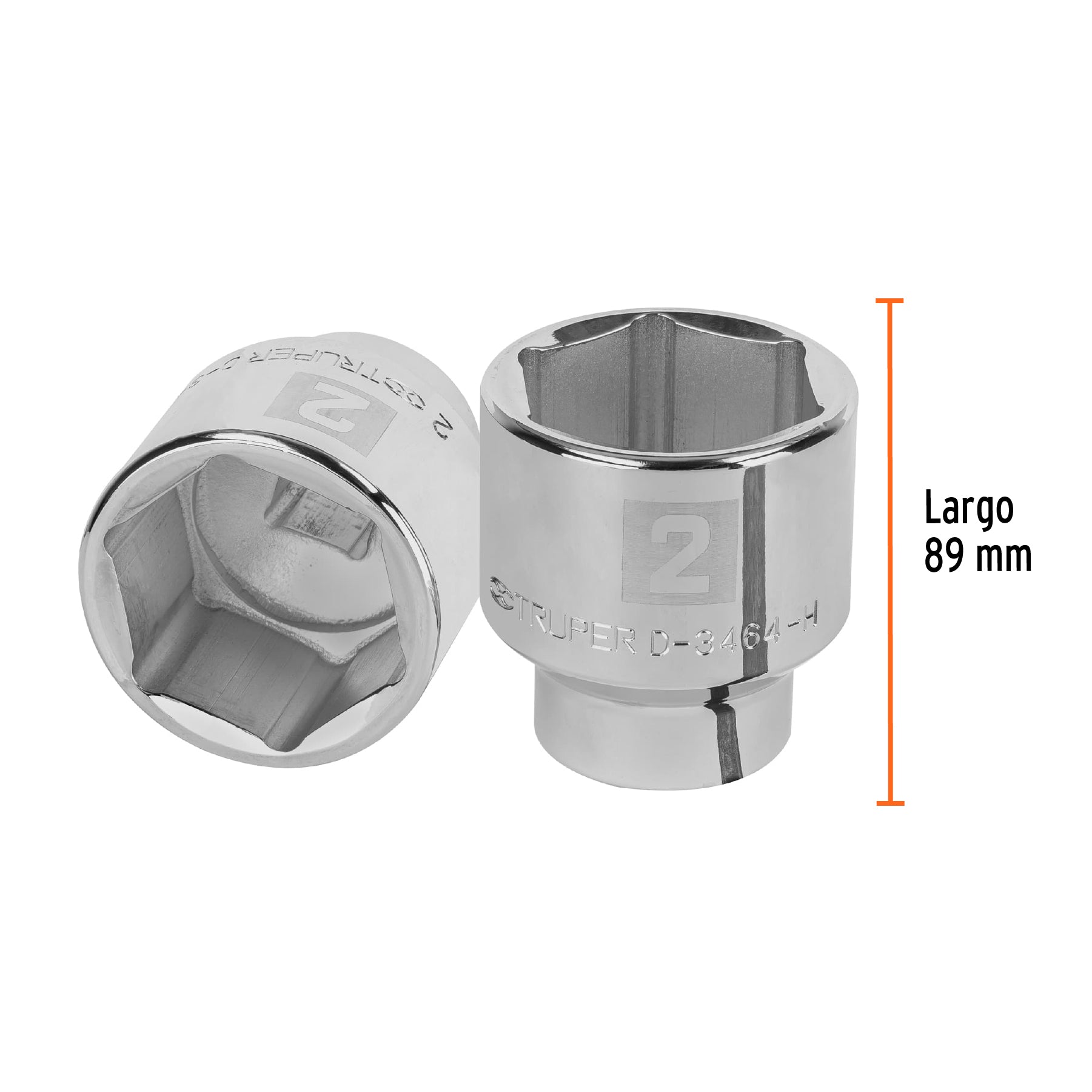Dado de 2", 6 puntas, cuadro 3/4", TRUPER