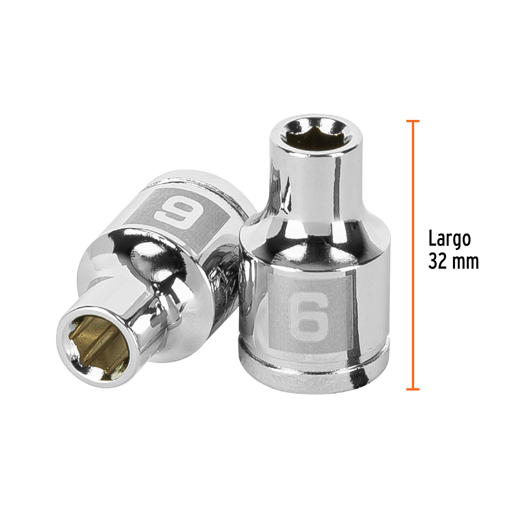 Dado de 6 mm, 6 puntas, cuadro 3/8", TRUPER