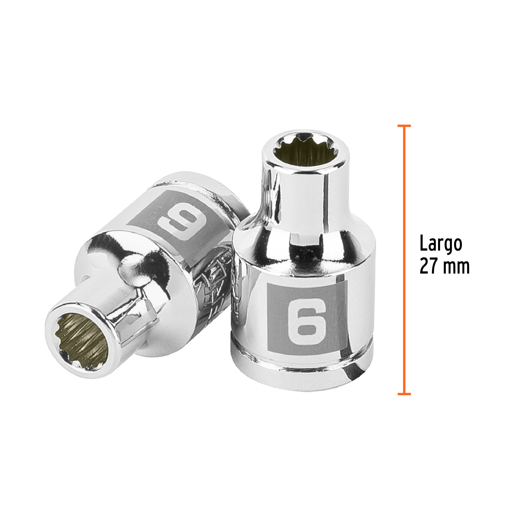 Dado de 6 mm, 12 puntas, cuadro 3/8", TRUPER