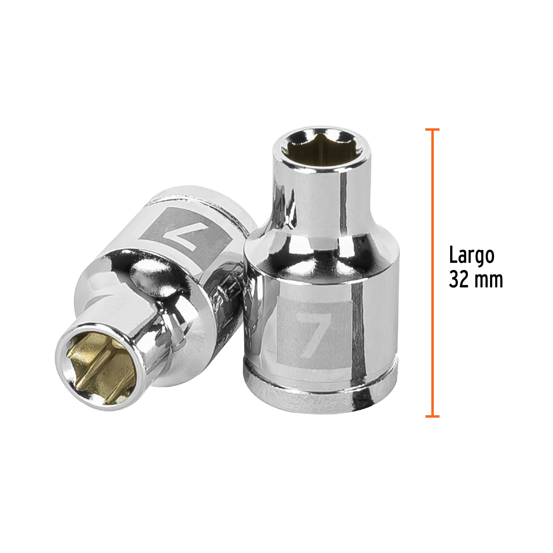 Dado de 7 mm, 6 puntas, cuadro 3/8", TRUPER