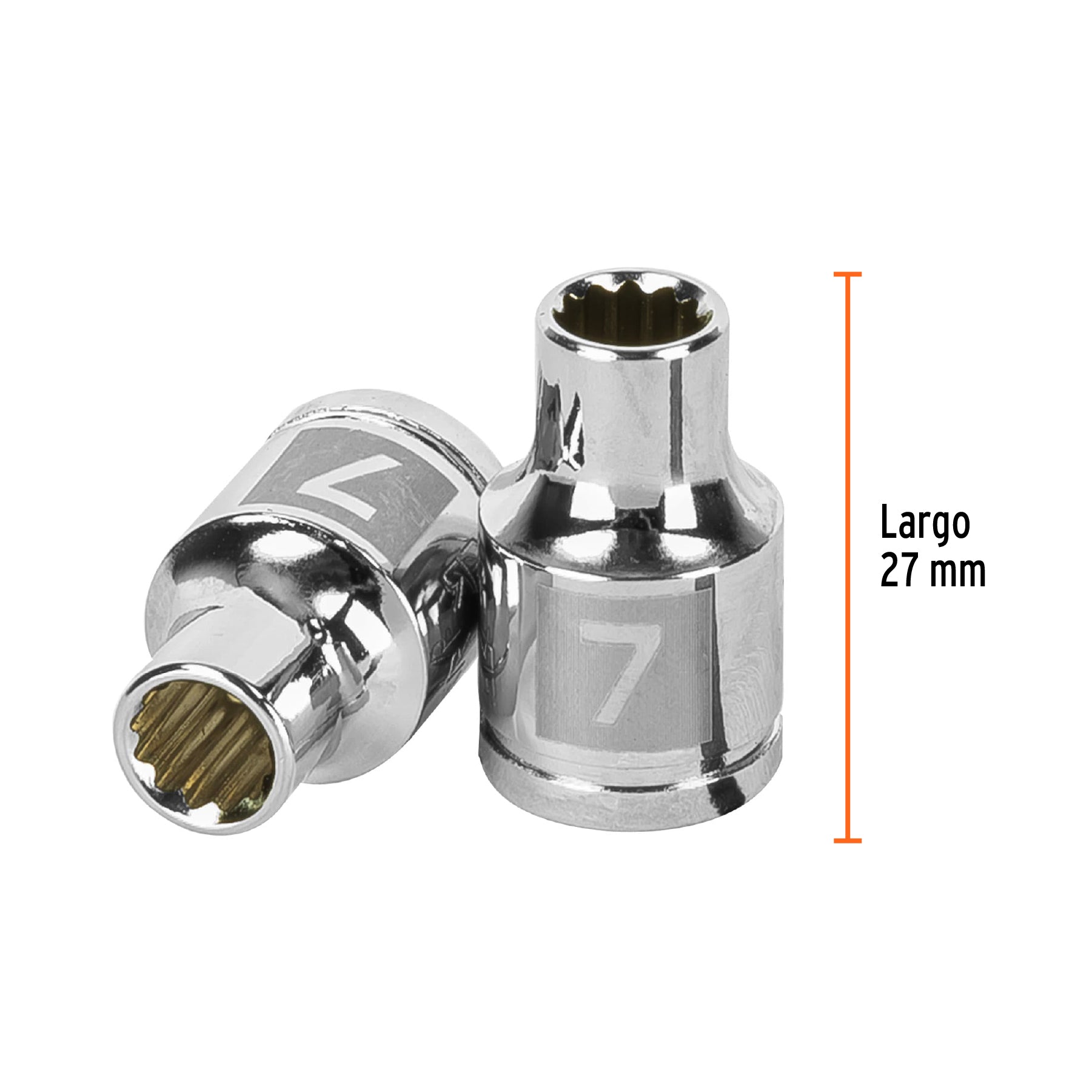 Dado de 7 mm, 12 puntas, cuadro 3/8", TRUPER