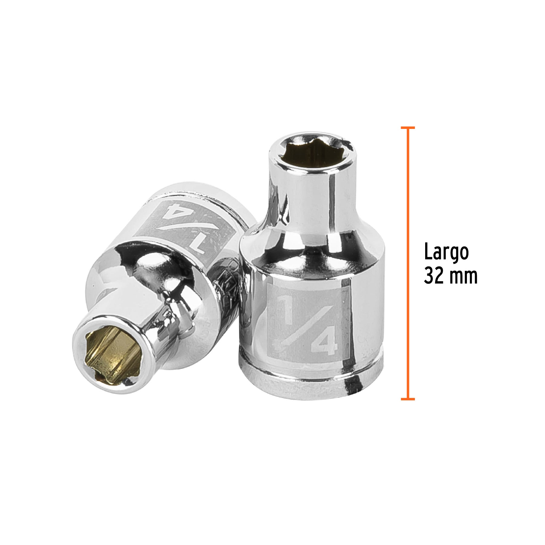 Dado de 1/4", 6 puntas, cuadro 3/8", TRUPER