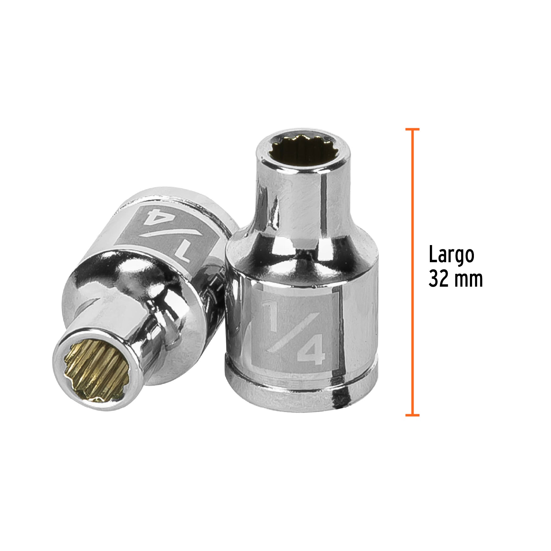 Dado de 1/4", 12 puntas, cuadro 3/8", TRUPER