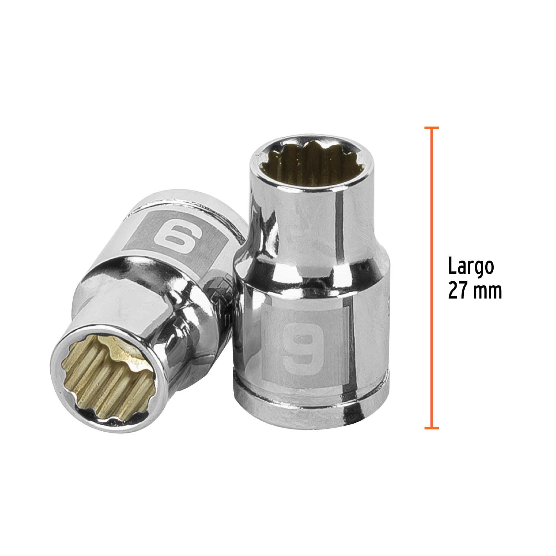 Dado de 9 mm, 12 puntas, cuadro 3/8", TRUPER