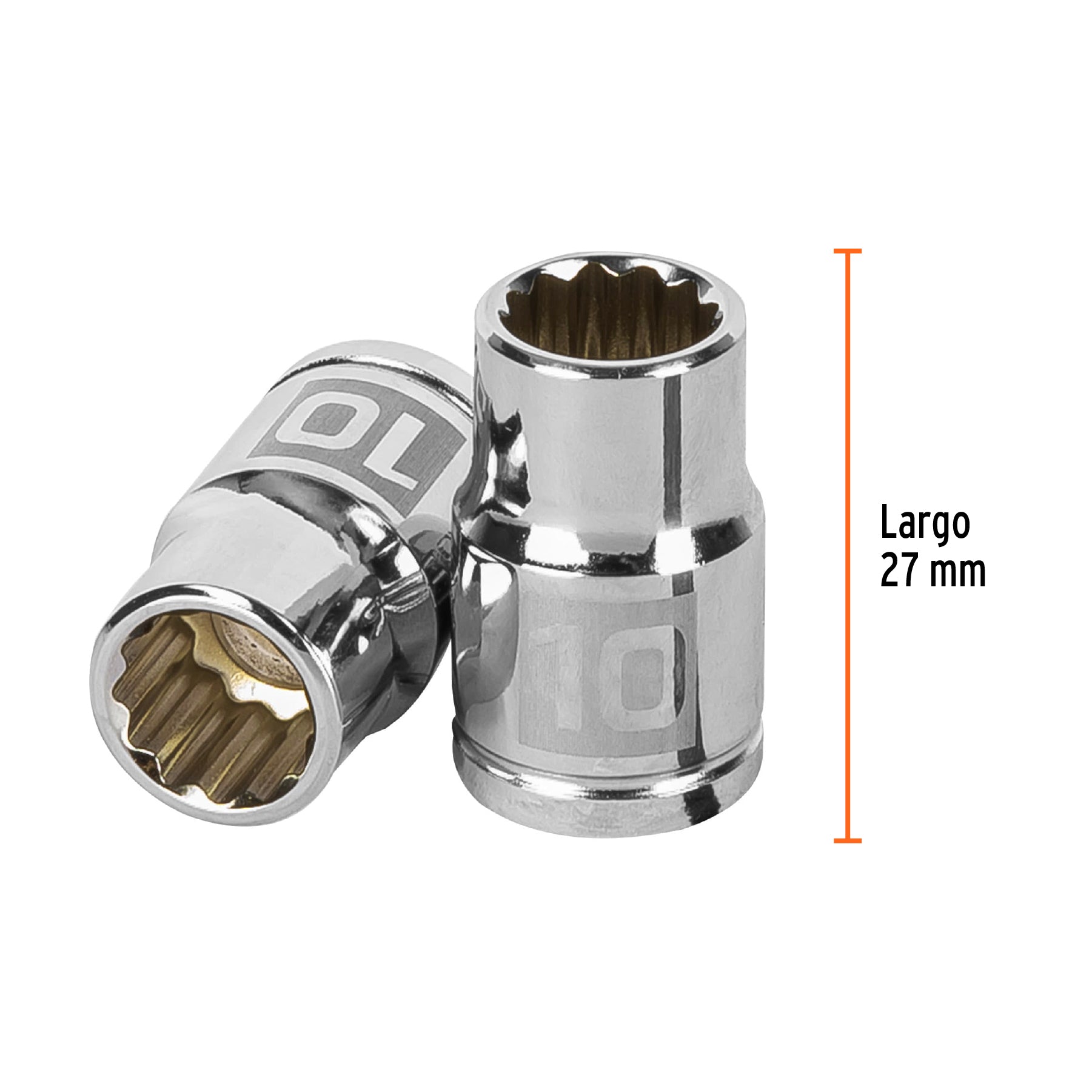 Dado de 10 mm, 12 puntas, cuadro 3/8", TRUPER