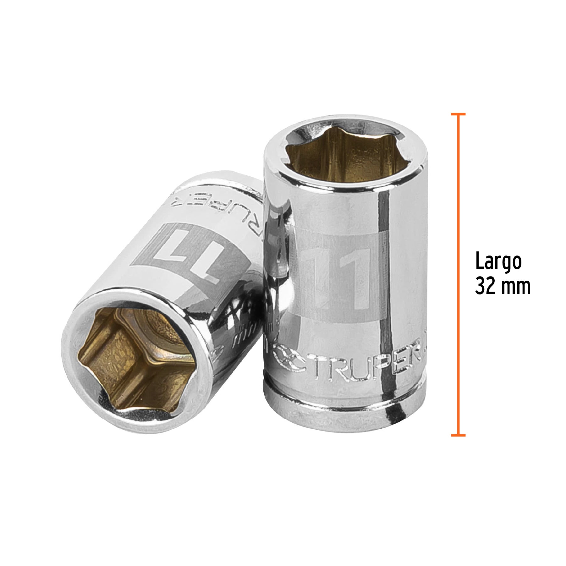 Dado de 11 mm, 6 puntas, cuadro 3/8", TRUPER