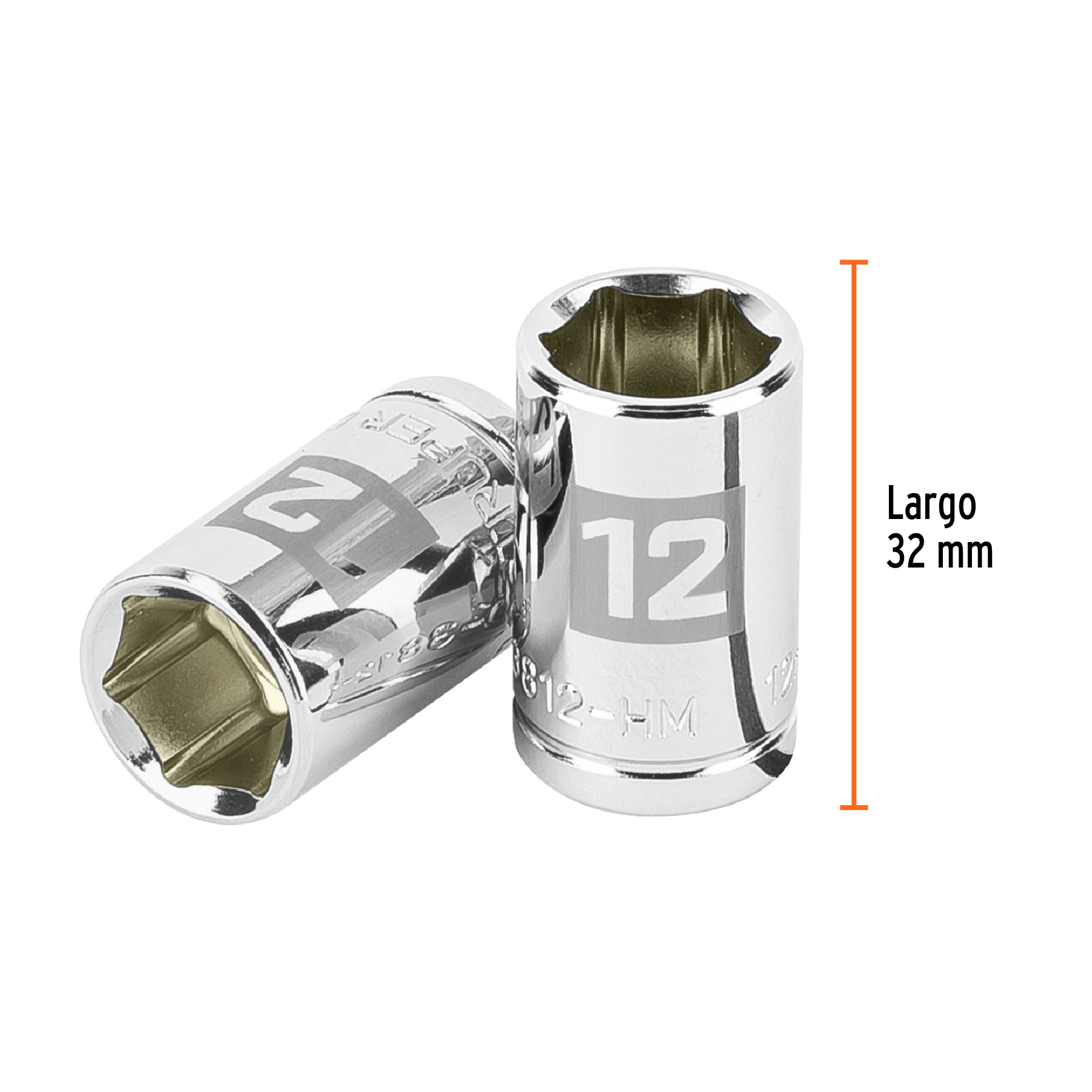 Dado de 12 mm, 6 puntas, cuadro 3/8", TRUPER