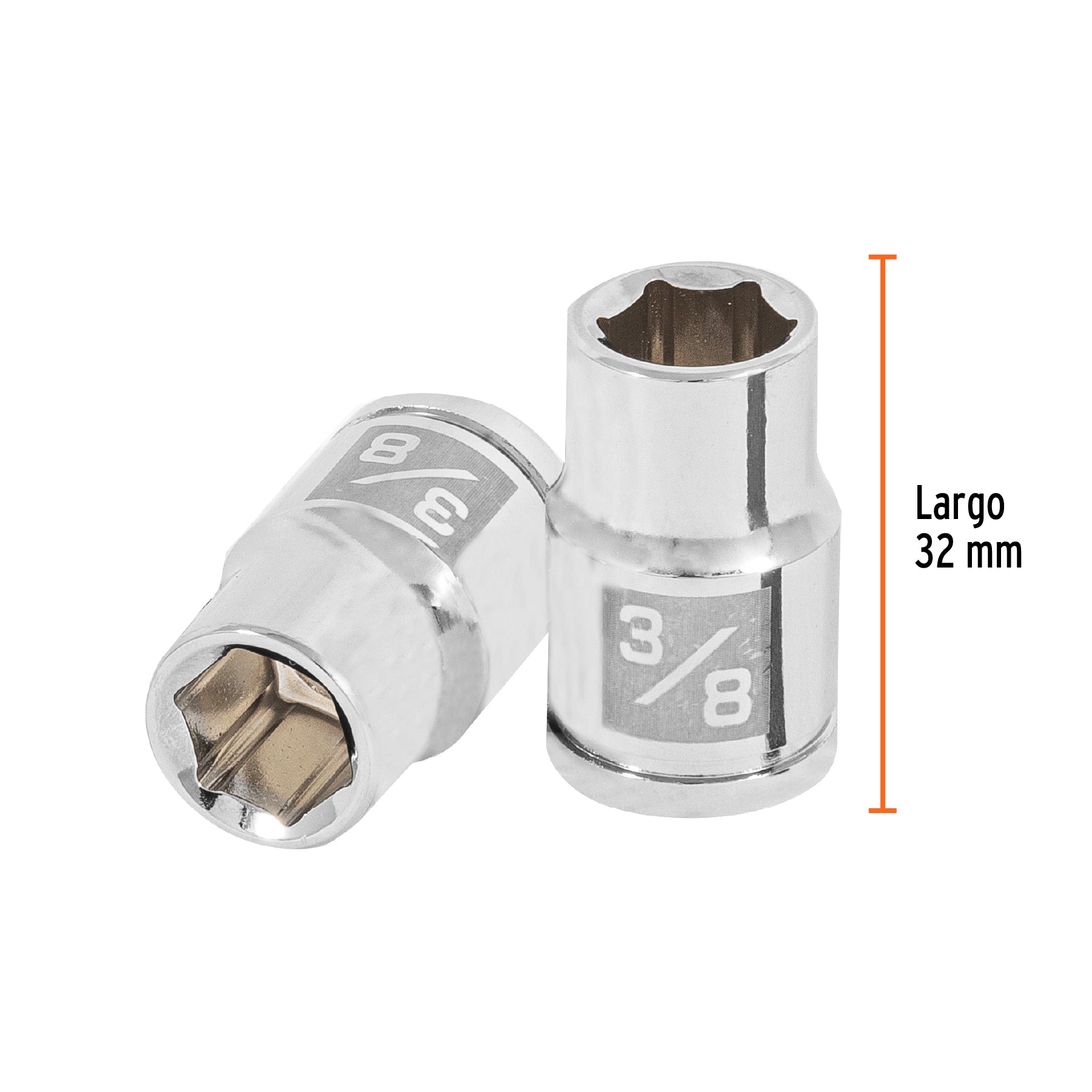 Dado de 3/8", 6 puntas, cuadro 3/8", TRUPER