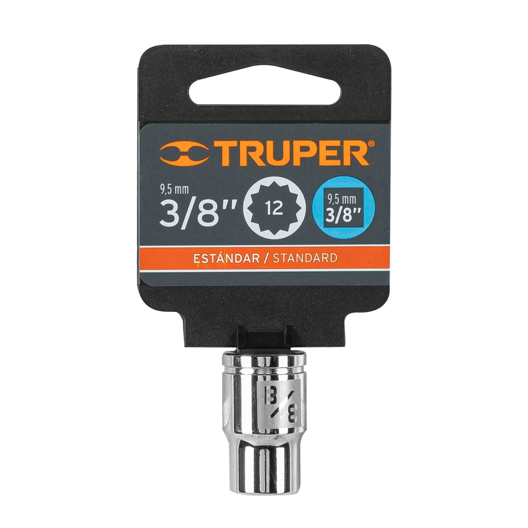 Dado de 3/8", 12 puntas, cuadro 3/8", TRUPER