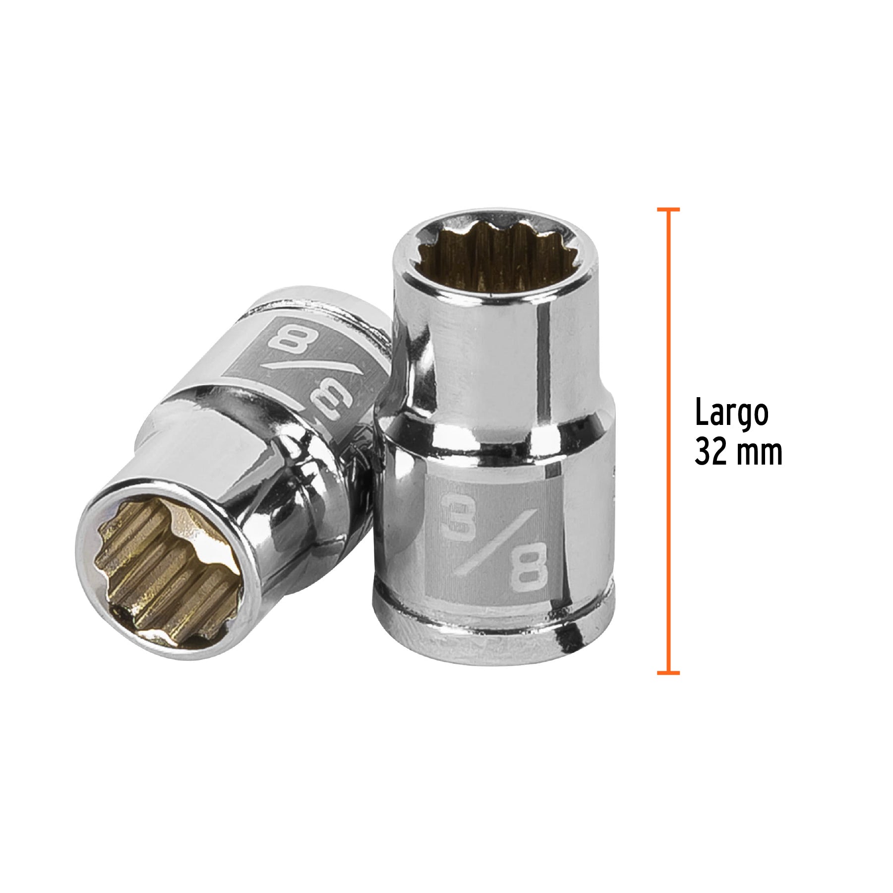 Dado de 3/8", 12 puntas, cuadro 3/8", TRUPER