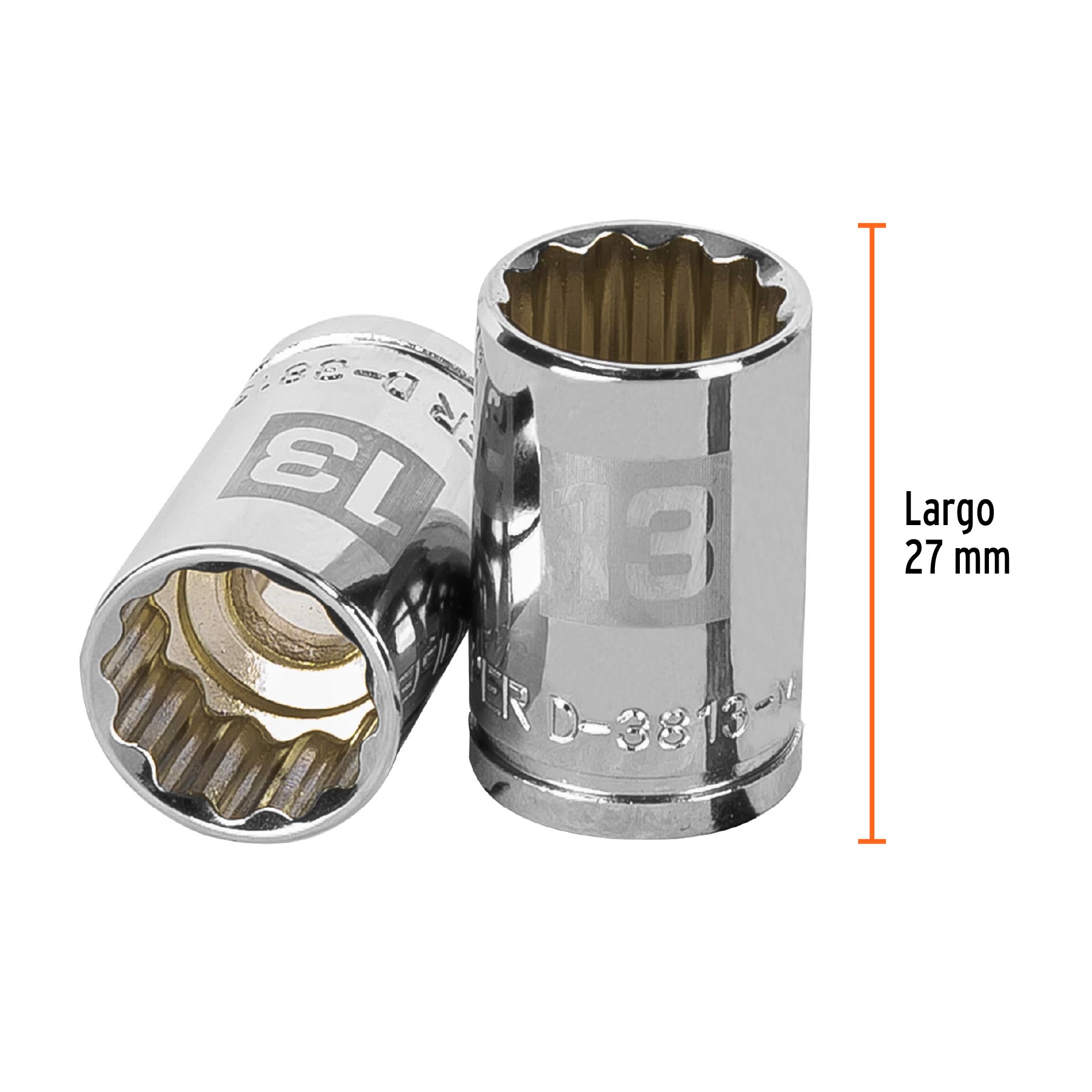 Dado de 13 mm, 12 puntas, cuadro 3/8", TRUPER