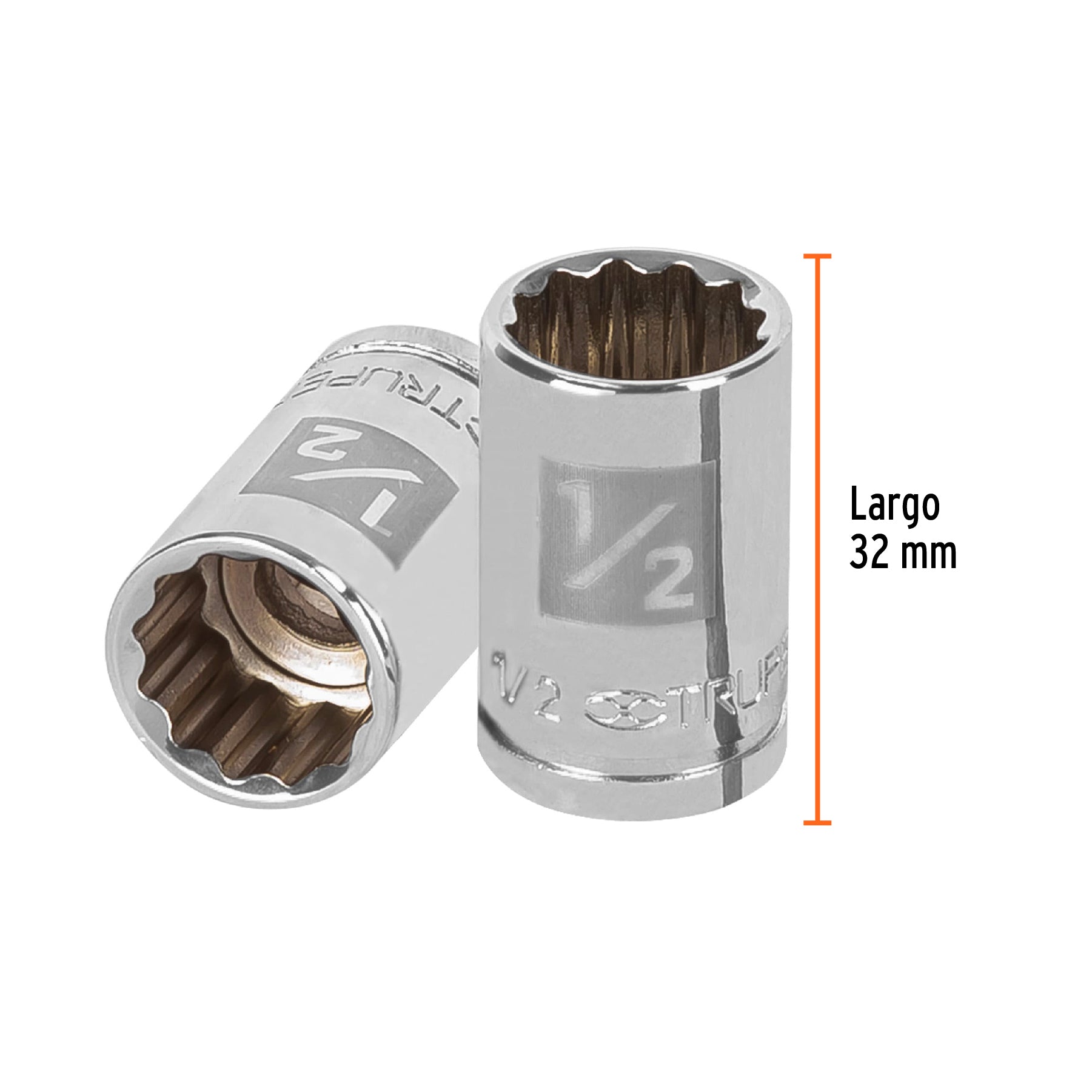 Dado de 1/2", 12 puntas, cuadro 3/8", TRUPER
