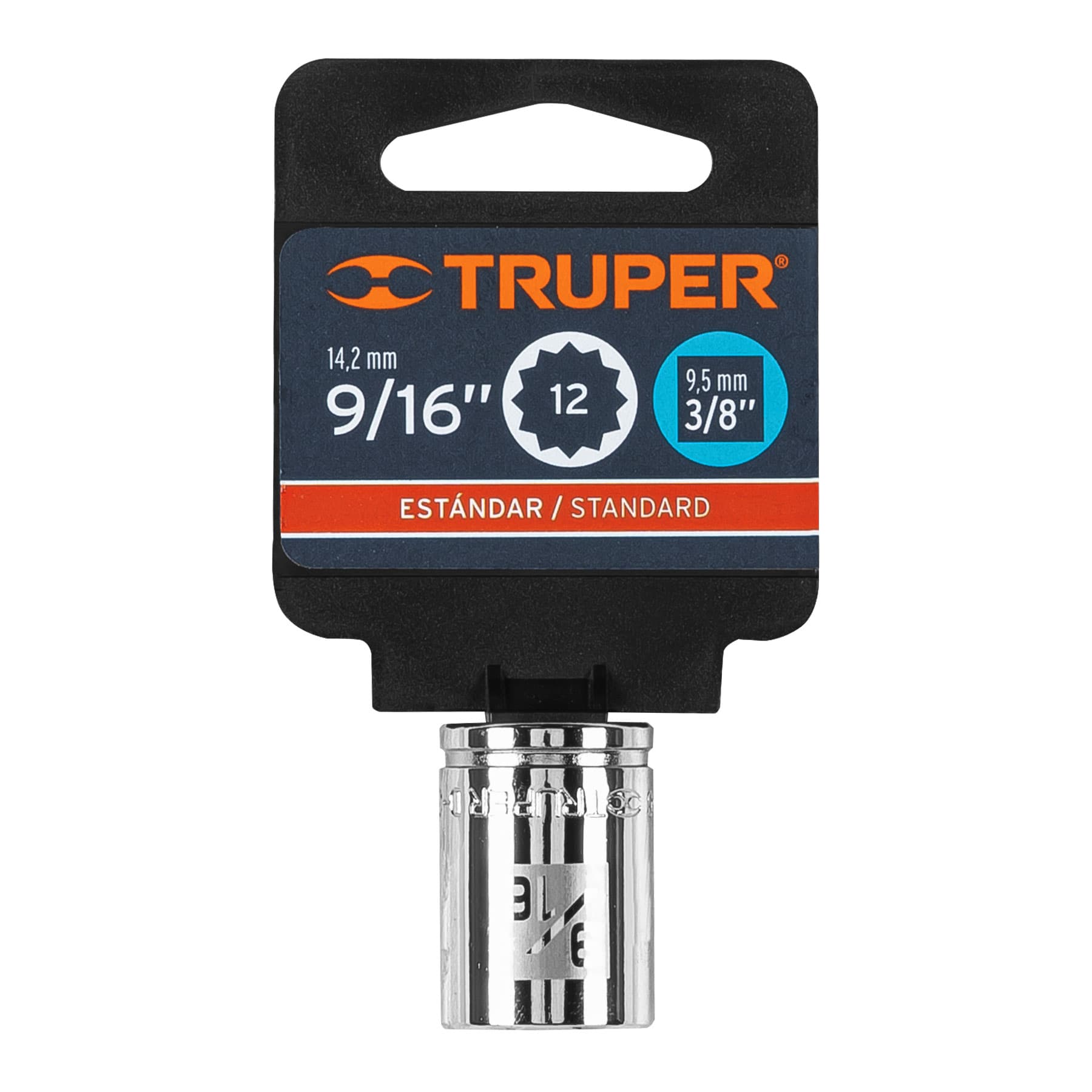 Dado de 9/16", 12 puntas, cuadro 3/8", TRUPER