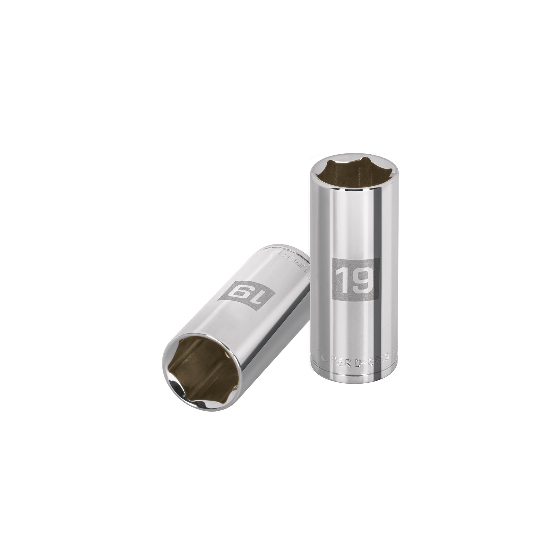 Dado largo de 19 mm, 6 puntas, cuadro 3/8", TRUPER