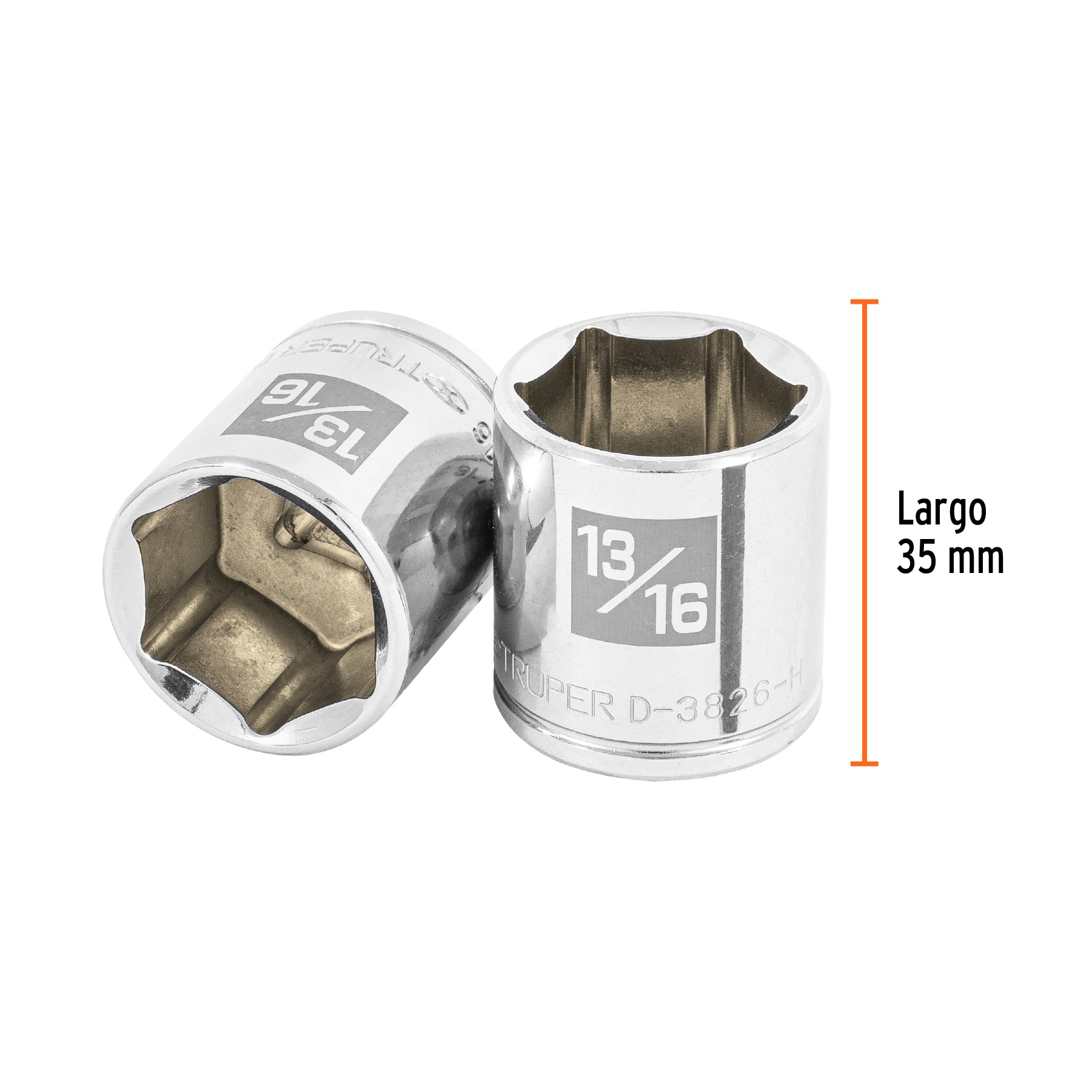Dado de 13/16", 6 puntas, cuadro 3/8", TRUPER