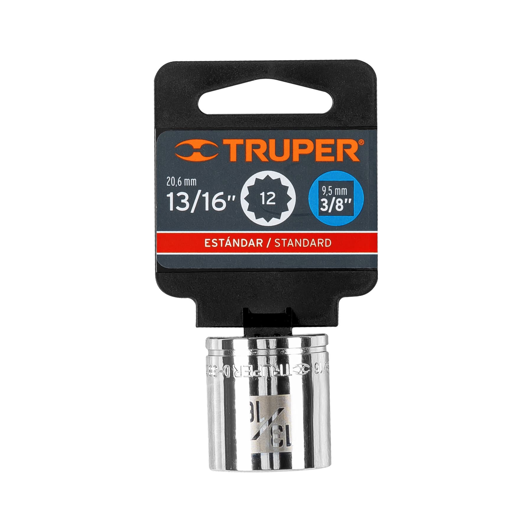 Dado de 13/16", 12 puntas, cuadro 3/8", TRUPER