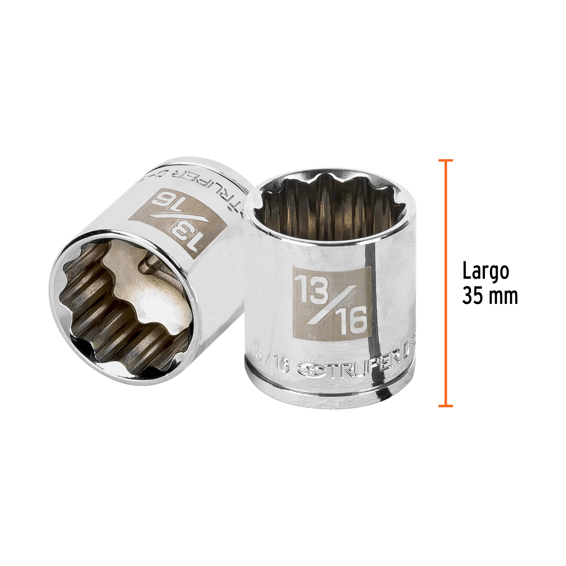 Dado de 13/16", 12 puntas, cuadro 3/8", TRUPER