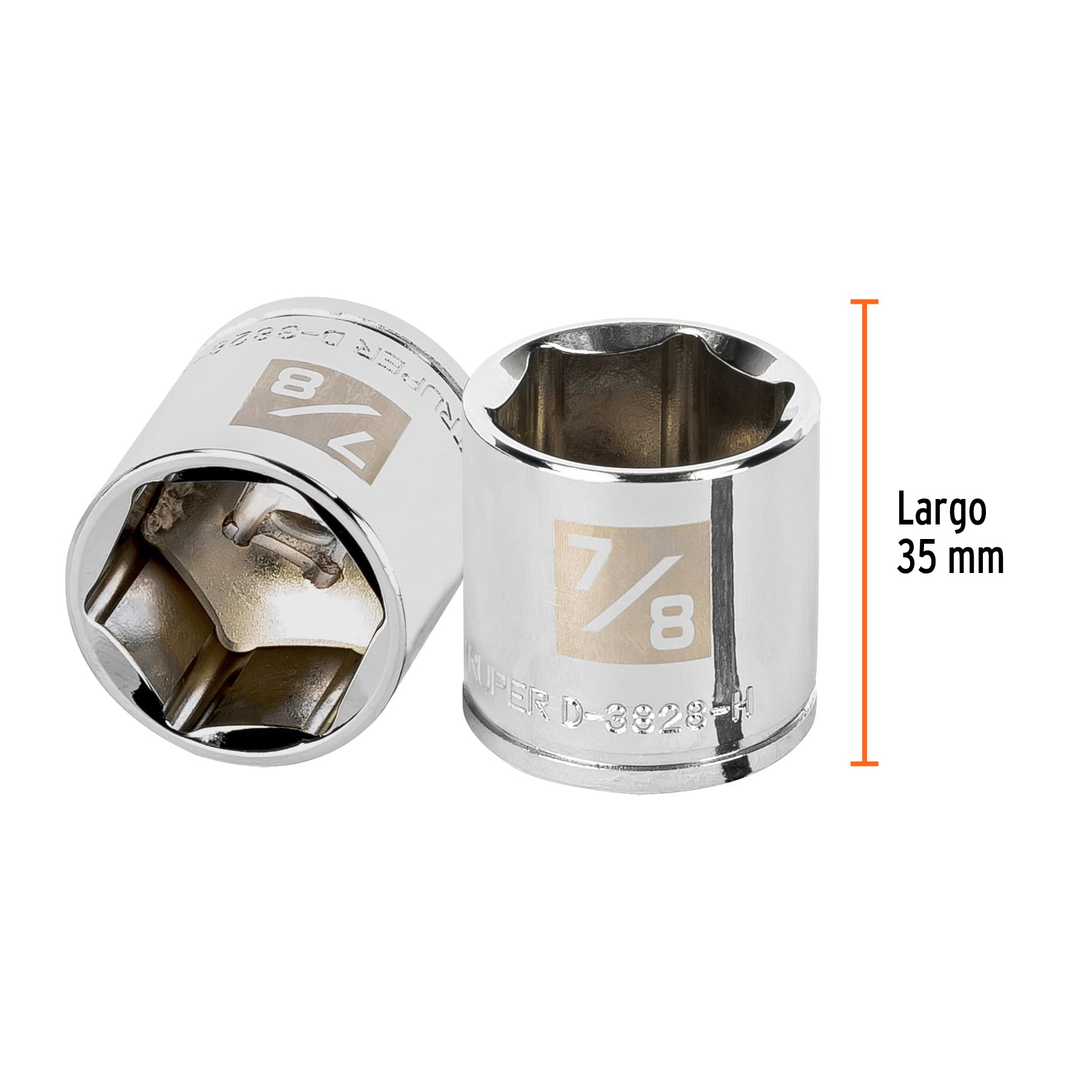 Dado de 7/8", 6 puntas, cuadro 3/8", TRUPER