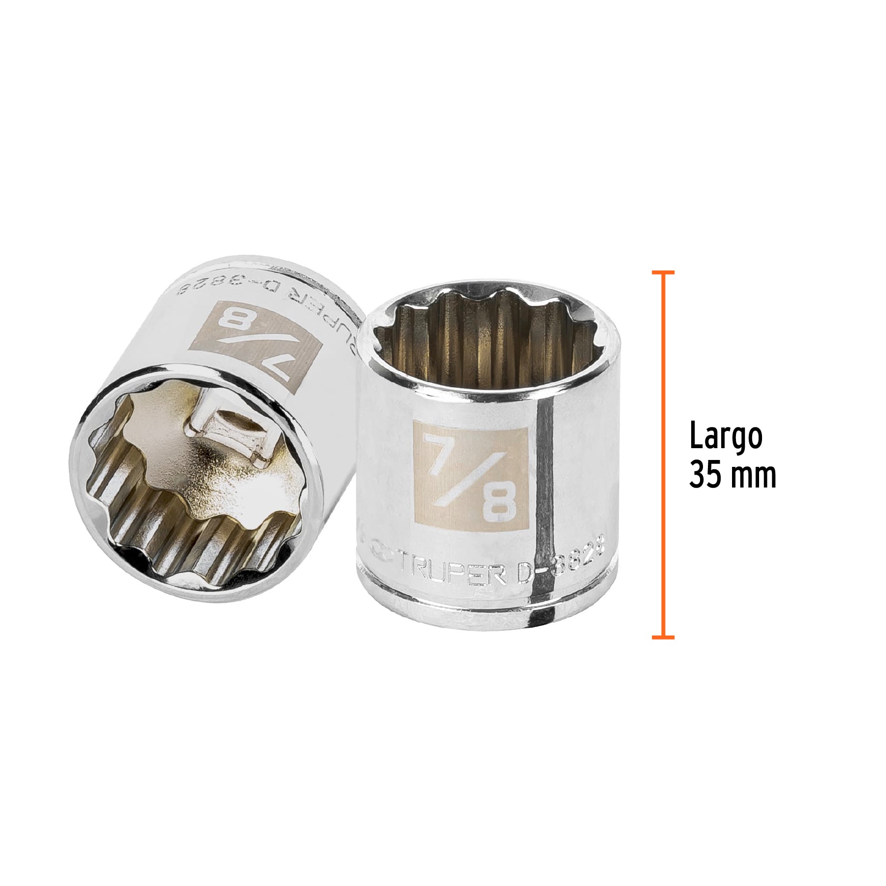 Dado de 7/8", 12 puntas, cuadro 3/8", TRUPER