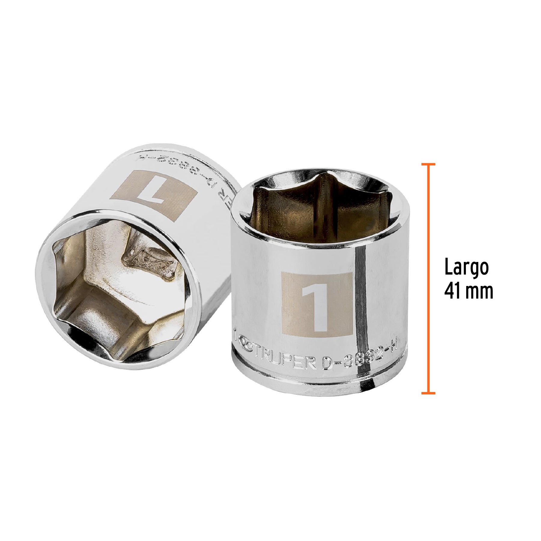 Dado de 1", 6 puntas, cuadro 3/8", TRUPER