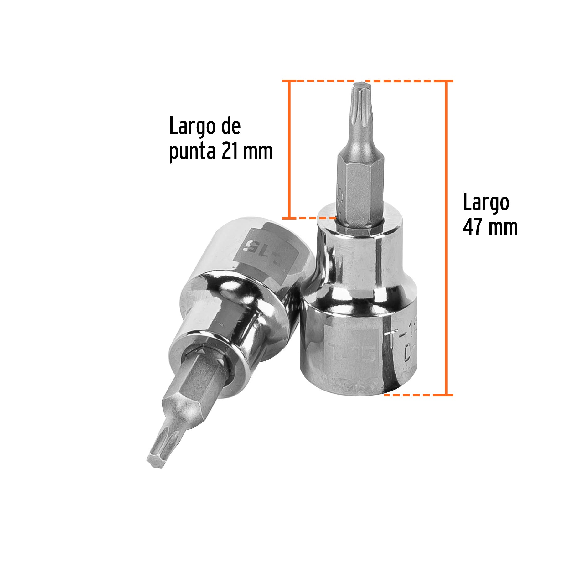 Dado punta torx T-15, cuadro 3/8", TRUPER