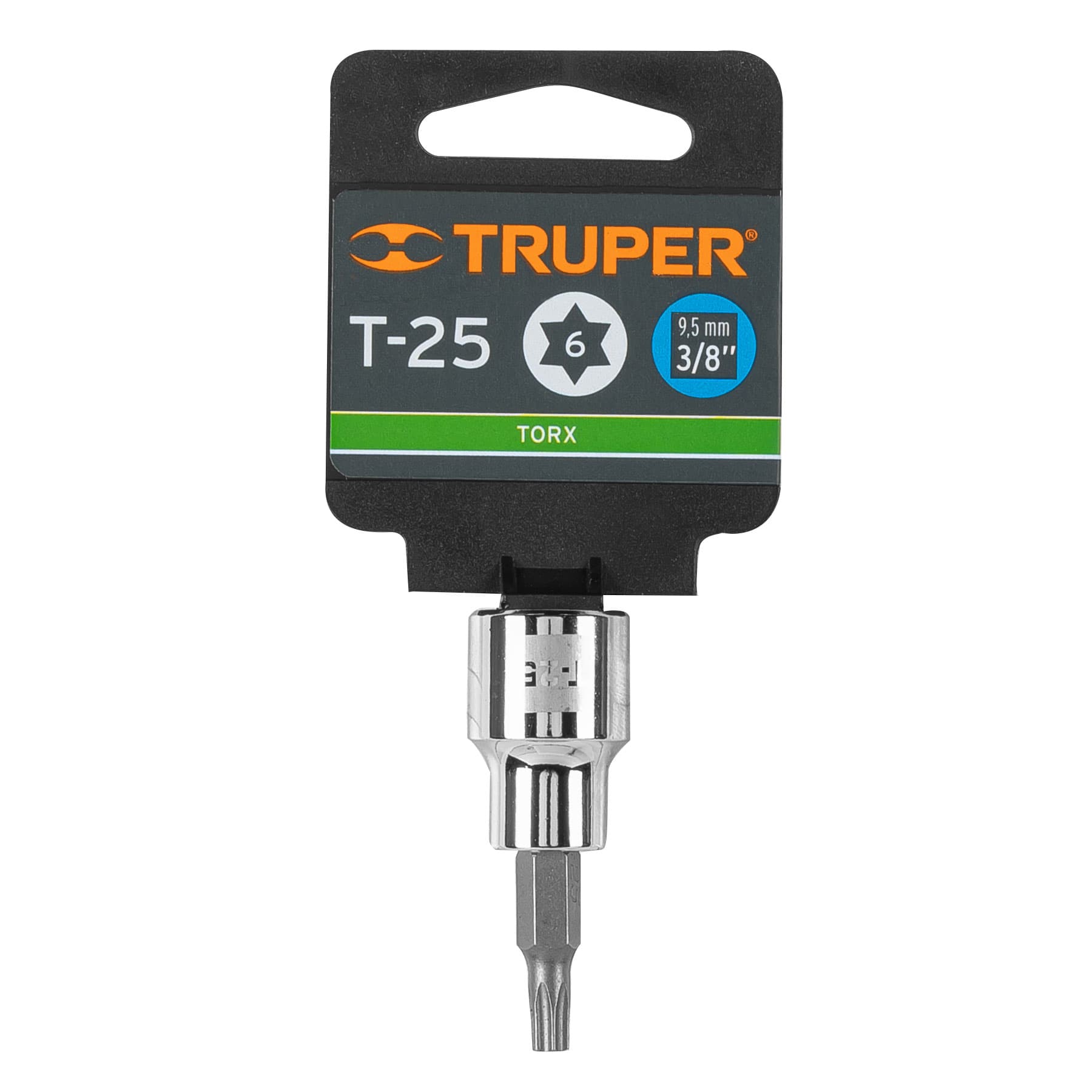 Dado punta torx T-25, cuadro 3/8", TRUPER